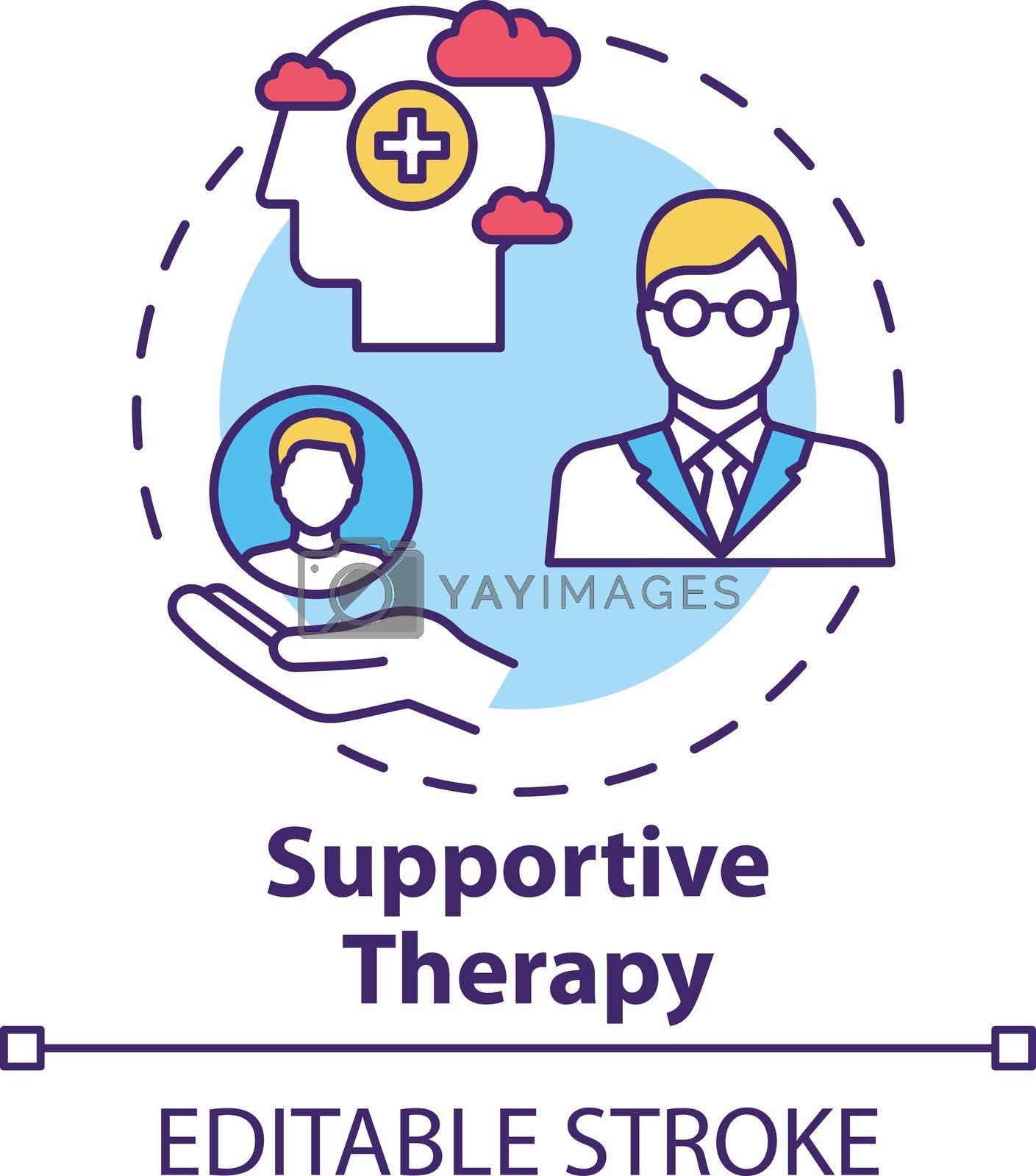 Royalty free image of Supportive therapy concept icon by bsd