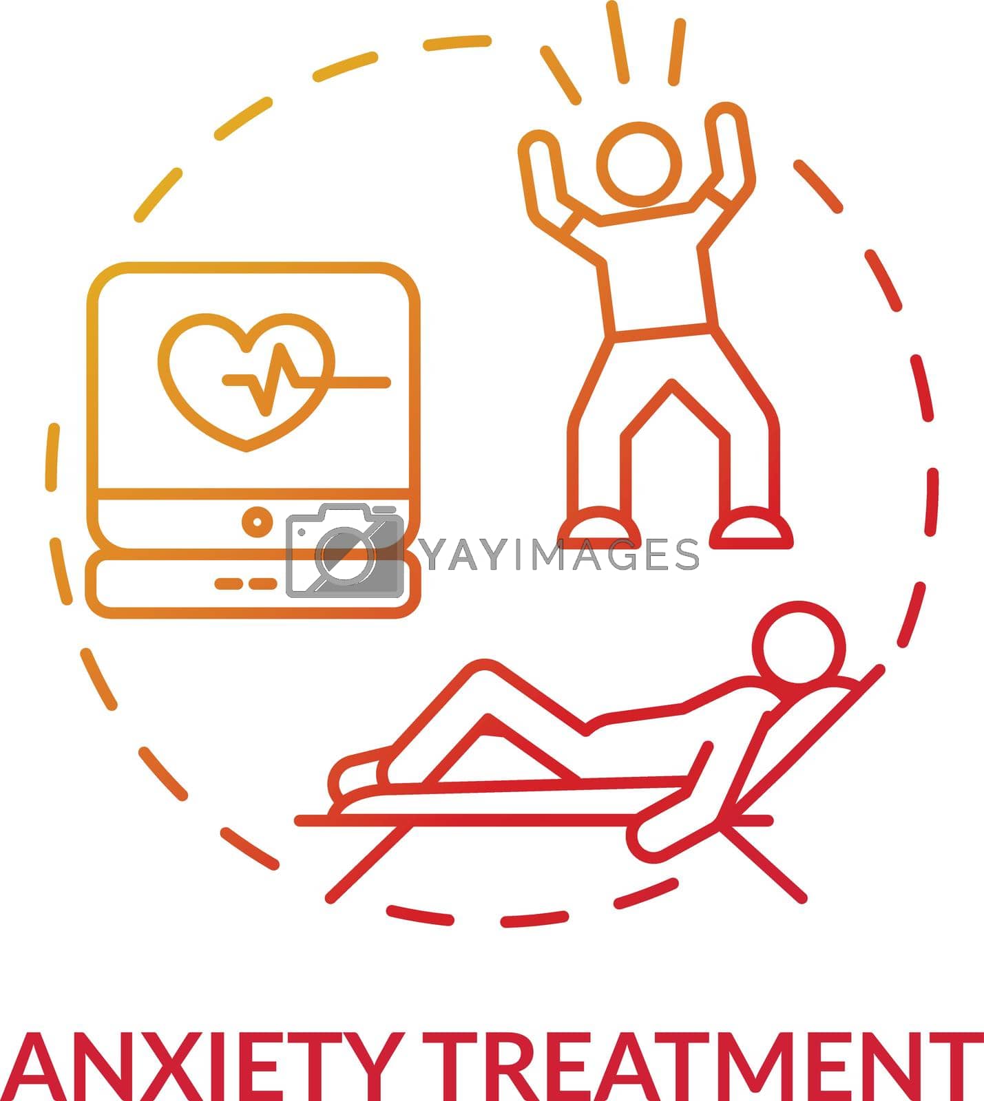 Royalty free image of Anxiety treatment concept icon by bsd