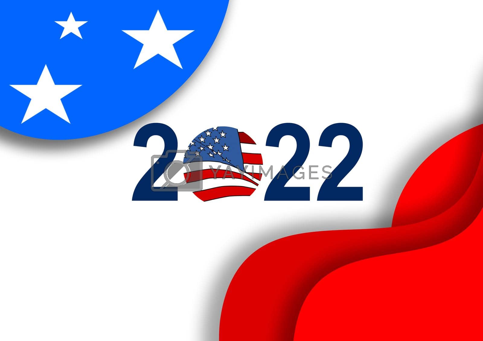Royalty free image of 2022 election day in united states. illustration graphic ofunited states flag by Andelov13