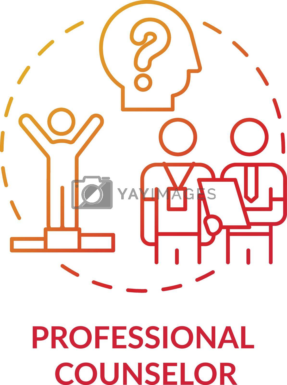 Royalty free image of Professional counselor concept icon by bsd
