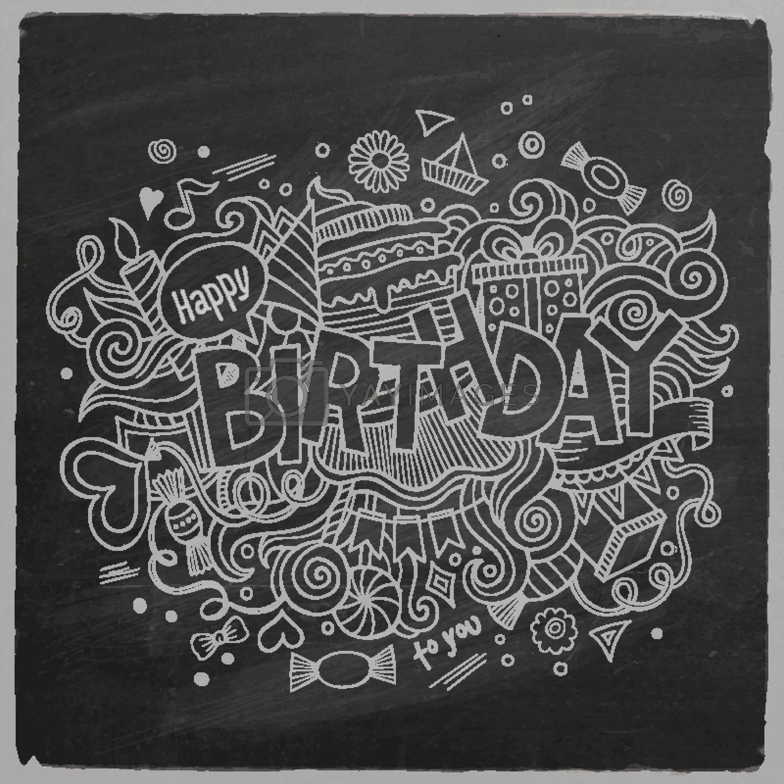 Royalty free image of Birthday chalkboard background by balabolka