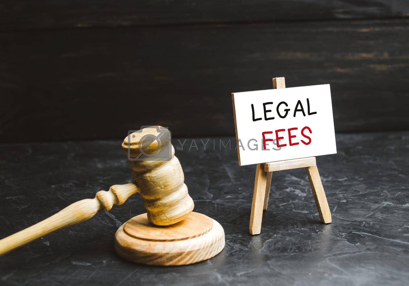Royalty free image of Legal fees set by the court. Penalty and court trial. Fines, penalties and forfeits. Compliance with sanctions and embargoes. Lawyer services. Protection of rights. Financial compensation by iLixe48