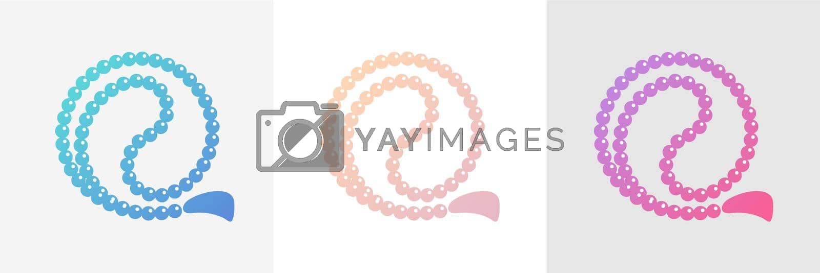 Royalty free image of Holy rosary or buddhist mala, prayer beads logo vector icon by nosik