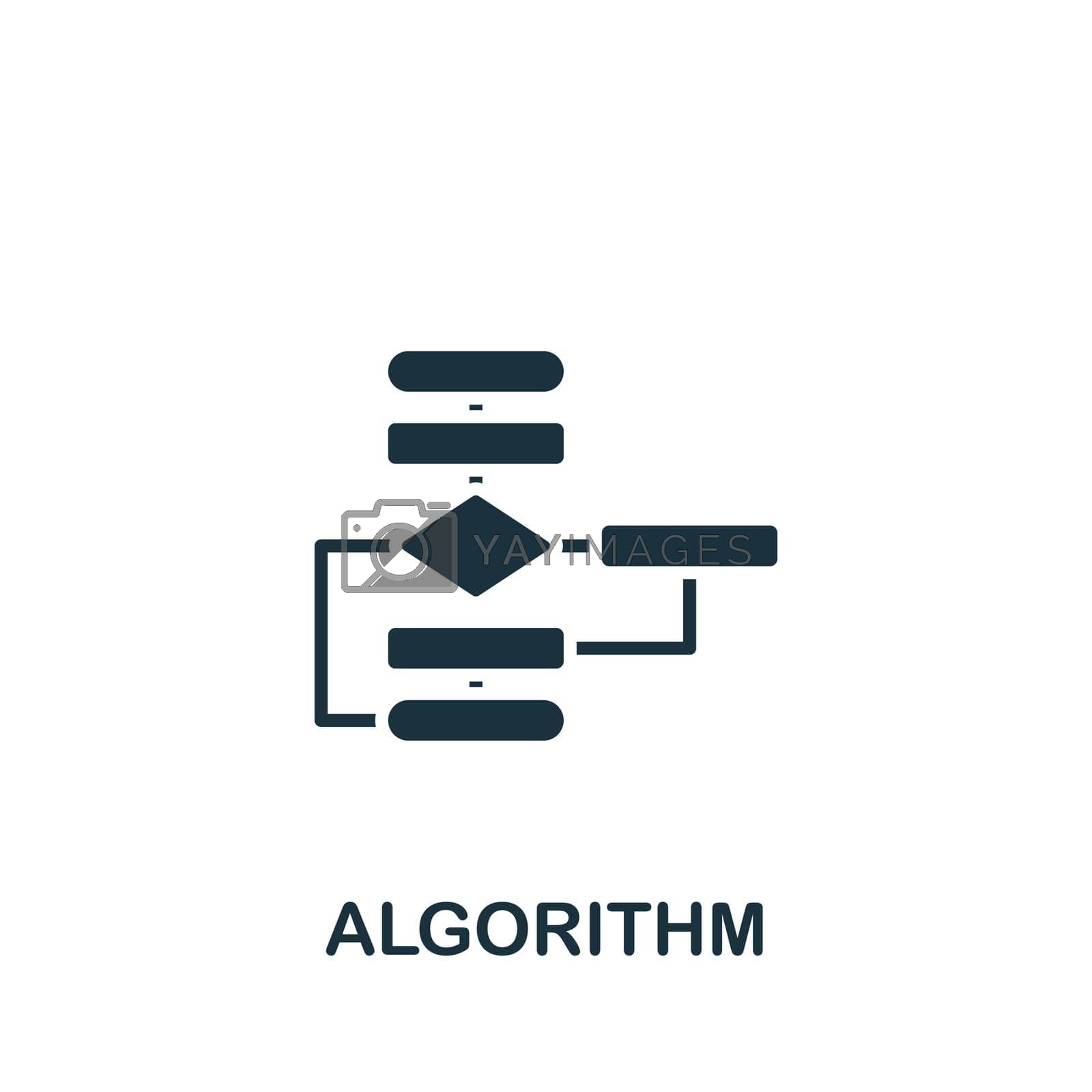 Royalty free image of Algorithm icon. Monochrome simple Psychology icon for templates, web design and infographics by simakovavector
