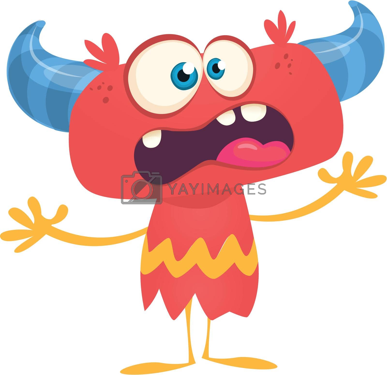 Royalty free image of Funny cartoon monster. Vector Halloween illustration by drawkman