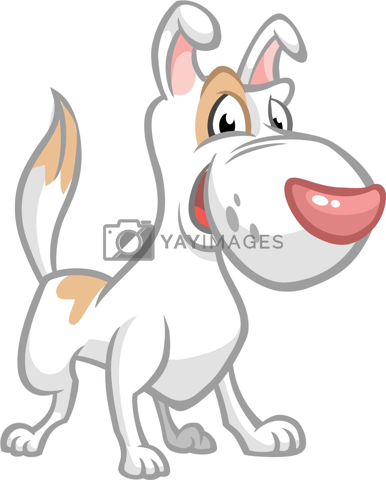 Royalty free image of Funny Jack Russel Terrier dog cartoon. Vector illustration. by drawkman