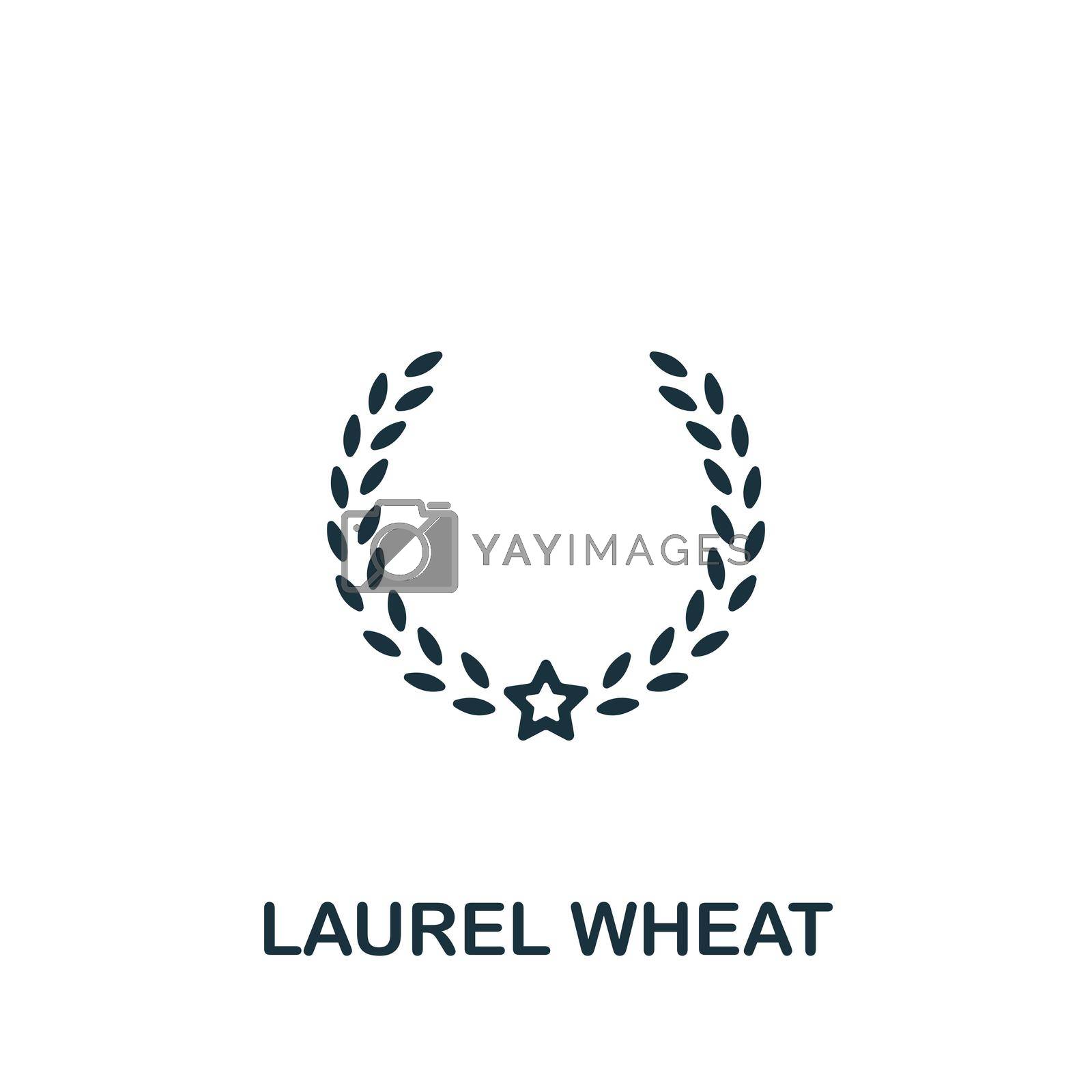 Royalty free image of Laurel Wheat icon. Monochrome simple Success icon for templates, web design and infographics by simakovavector