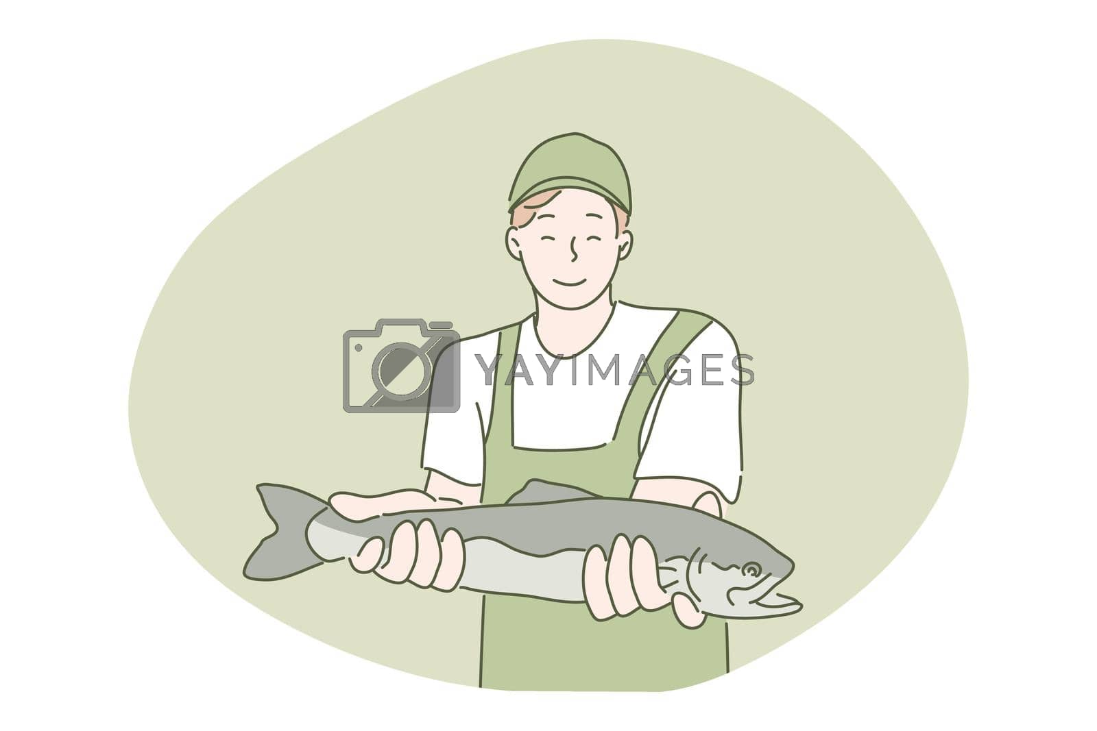 Royalty free image of Hobby, fishing, catch concept by VECTORIUM
