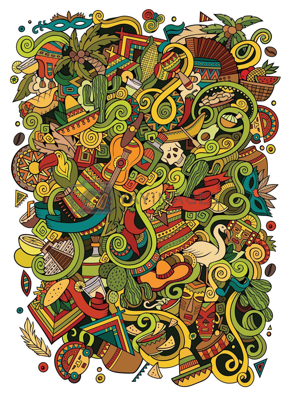 Royalty free image of Cartoon hand-drawn doodles Latin American illustration by balabolka