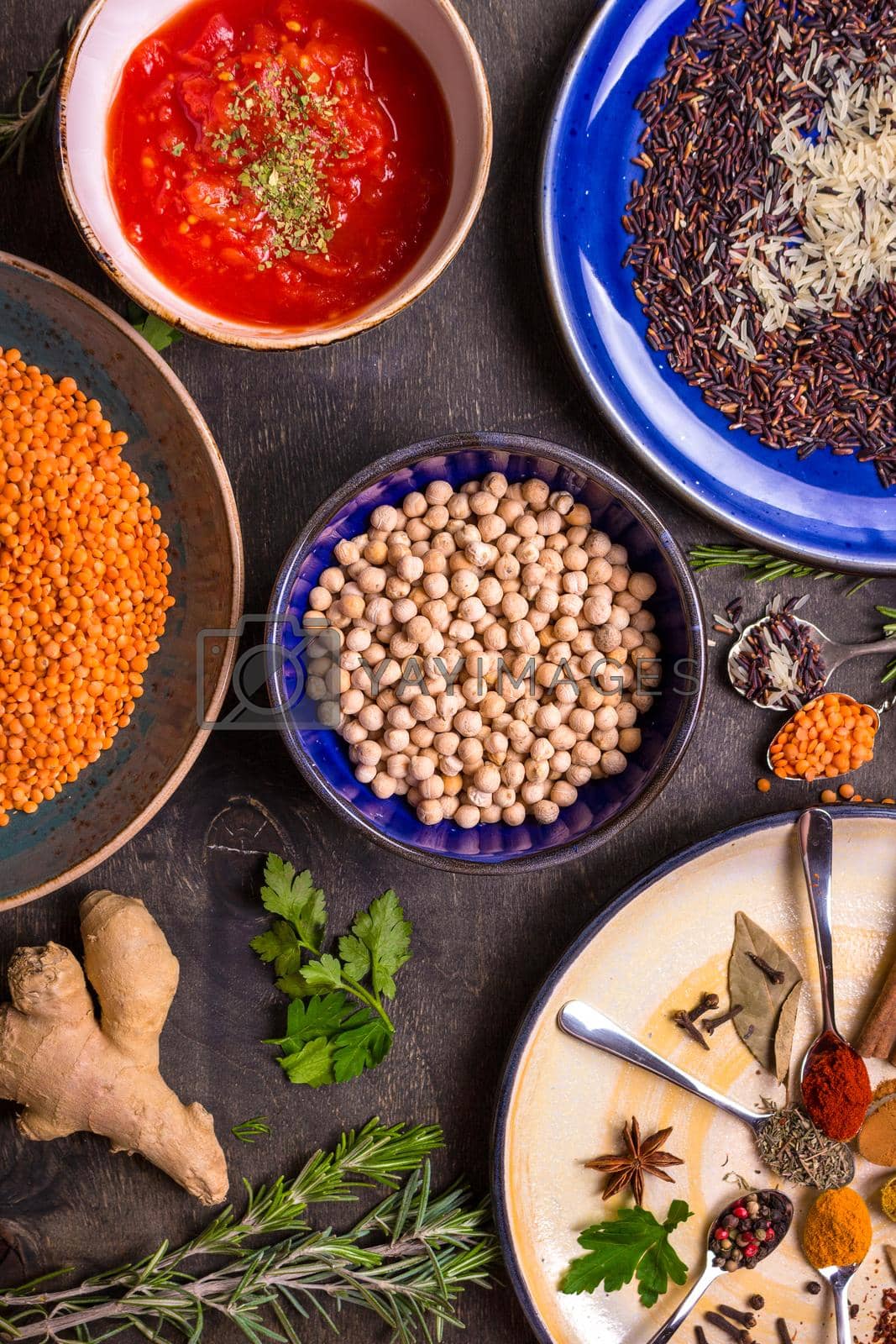 Royalty free image of Ingredients for indian or eastern cuisine by its_al_dente