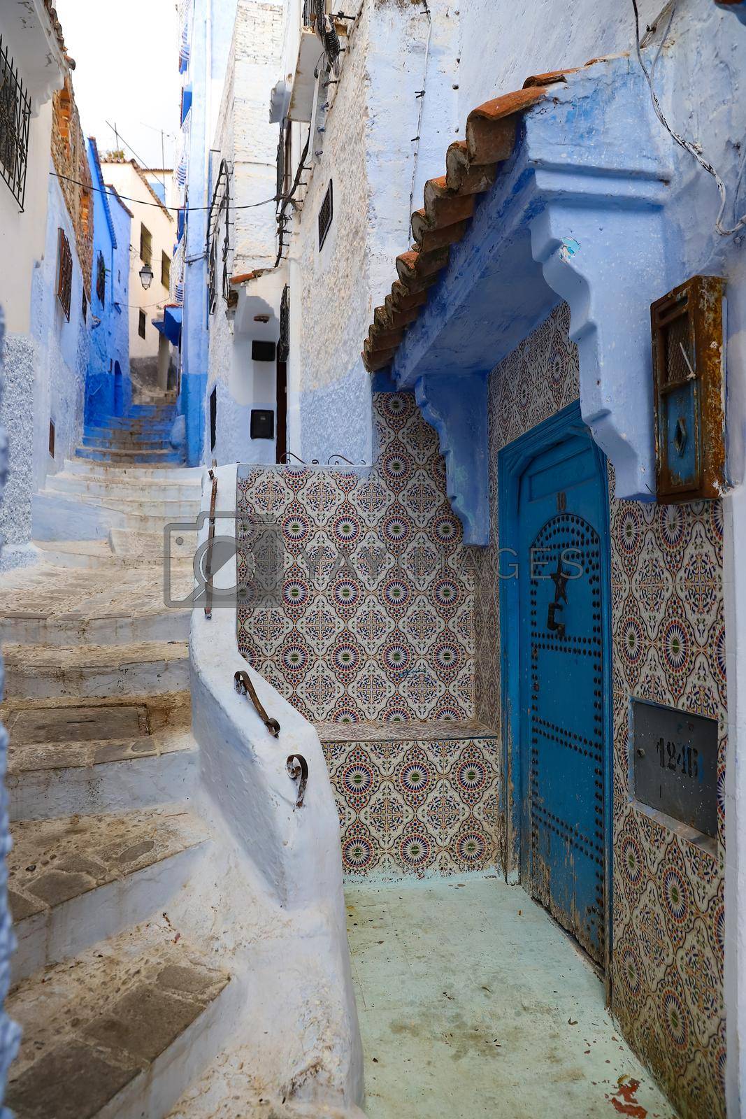 Royalty free image of Street in Chefchaouen, Morocco by EvrenKalinbacak