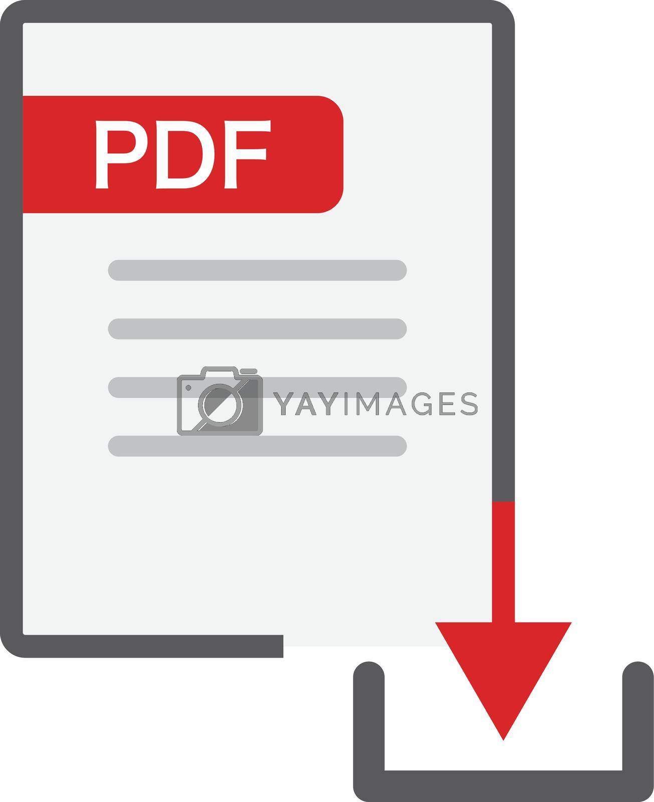 Royalty free image of PDF icon and download icon. vector. by illust_monster