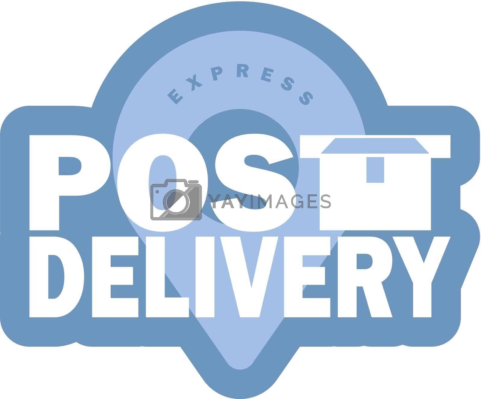 Royalty free image of Postal delivery logo. Cartoon style. Vector illustration. Isolated. by Javvani