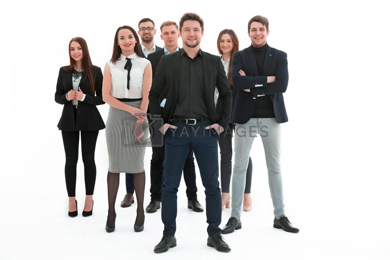 Royalty free image of Confident business group looking happy by asdf