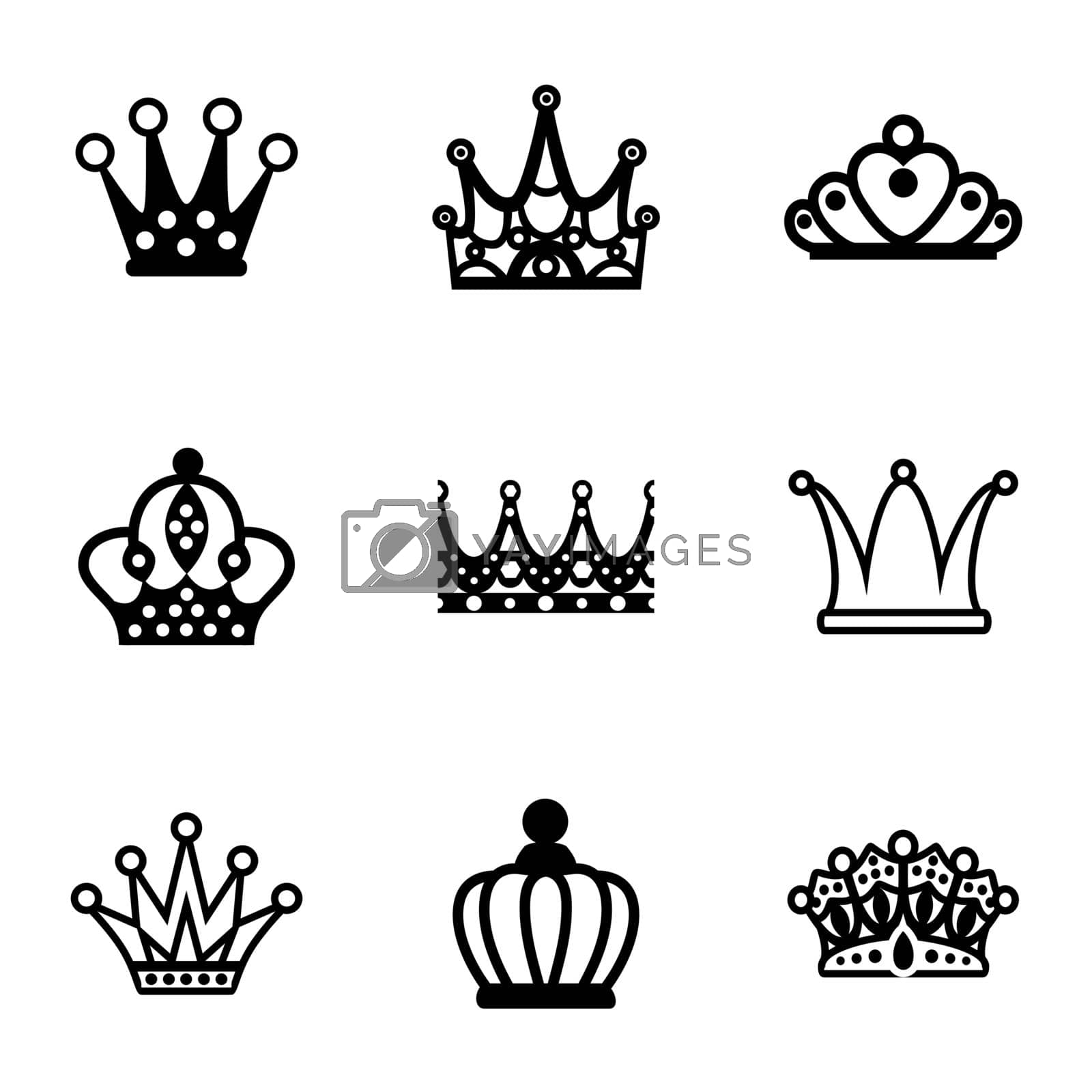 Royalty free image of Vector Crown icon set by Daiko