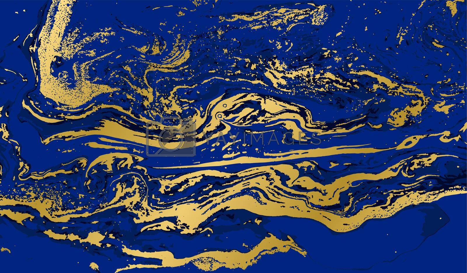 Royalty free image of Vector marble blue and gold texture by AnaBabii