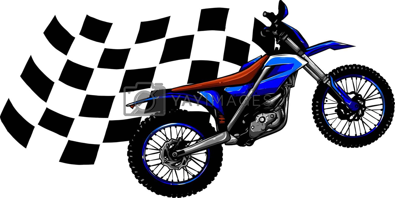 Royalty free image of motocross rider jumping riding the motocross bike vector by dean