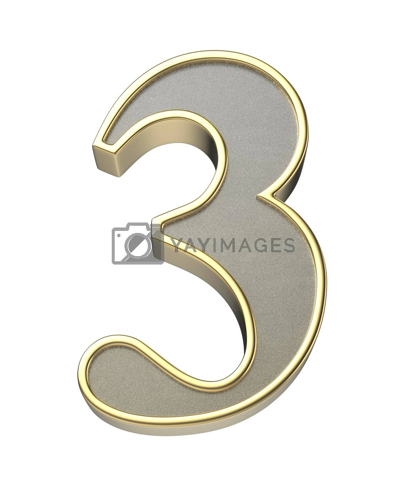Royalty free image of Golden number 3 by magraphics