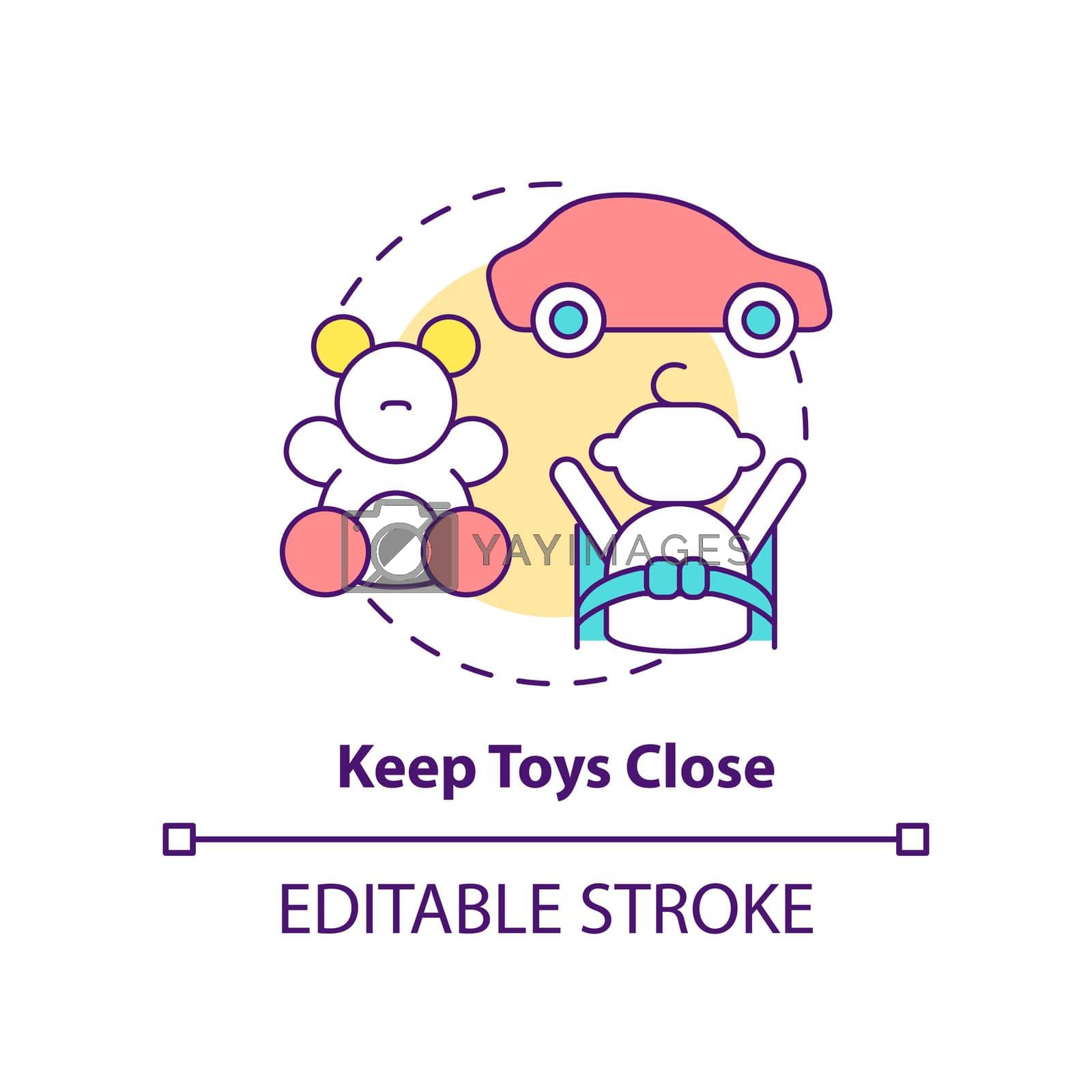 Royalty free image of Keep toys close concept icon by bsd