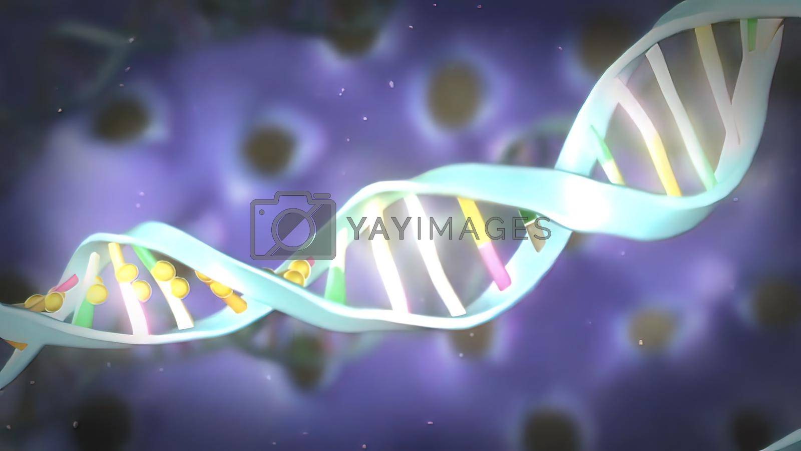 Royalty free image of Drugs attack the DNA helix by creativepic