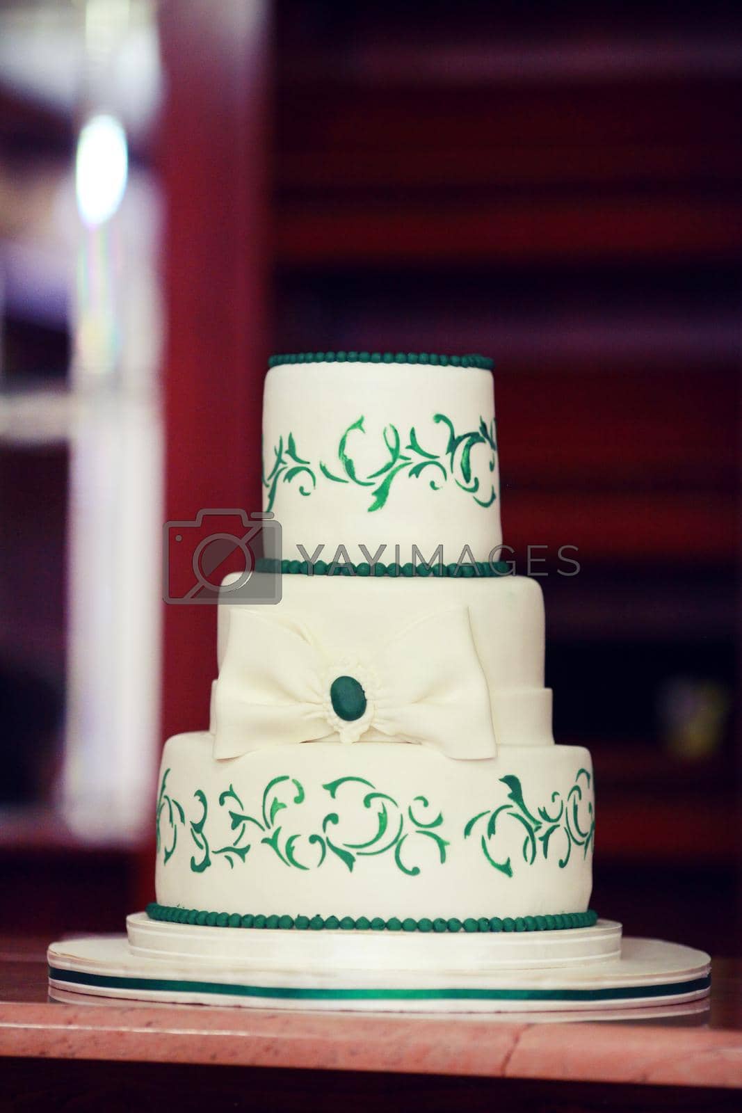 Royalty free image of wedding cake in rustic style by IvanGalashchuk