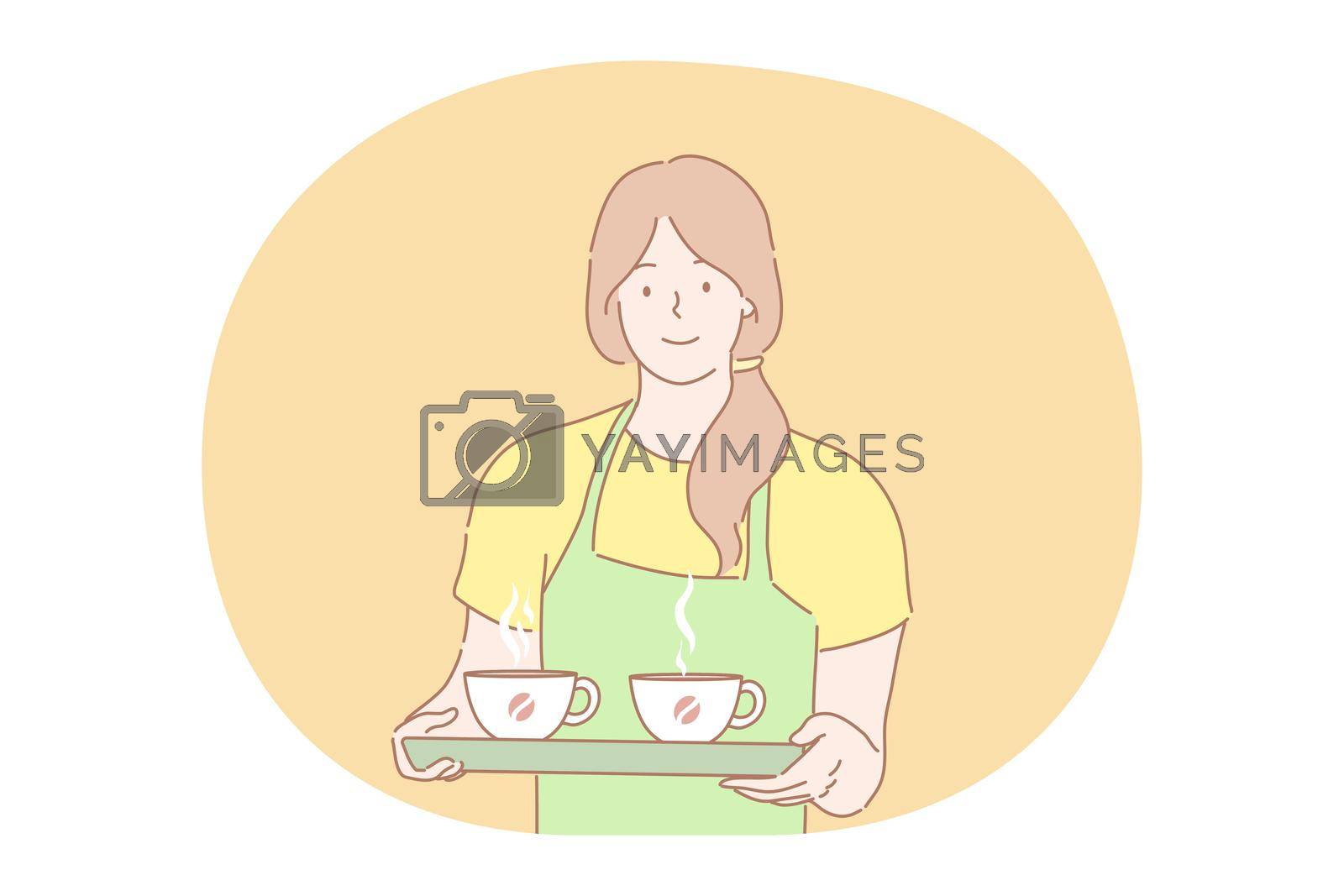 Royalty free image of Coffee shop, service, advertising concept by VECTORIUM