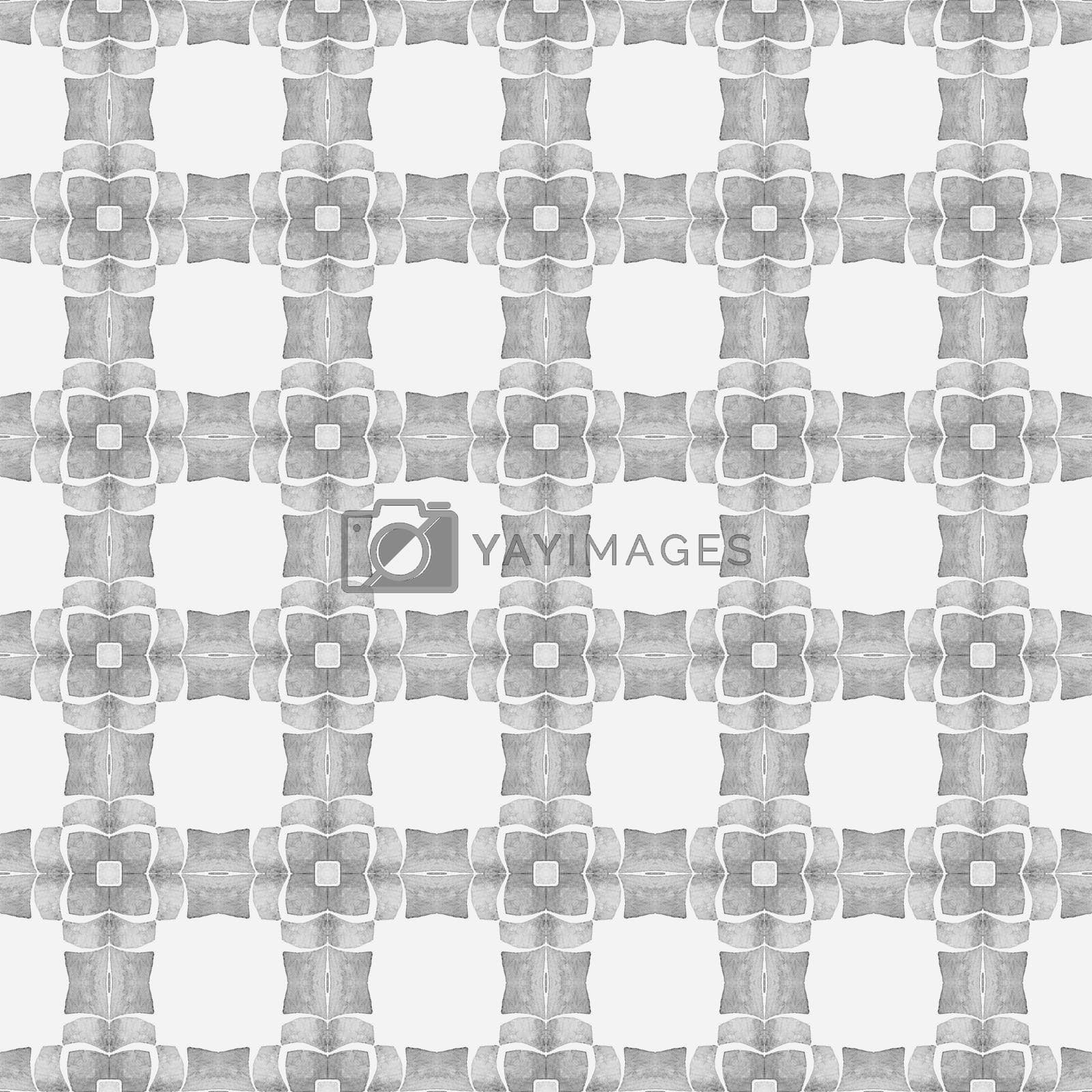 Royalty free image of Medallion seamless pattern. Black and white by beginagain