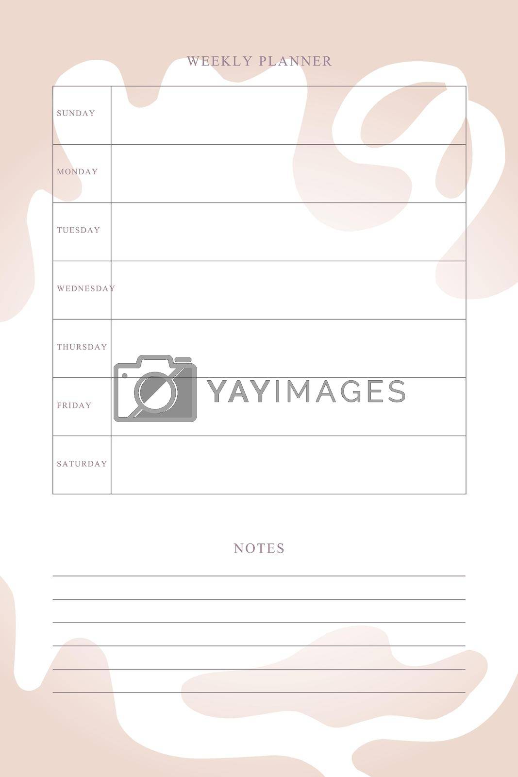 Royalty free image of planner daily weekly monthly organizer to do list with cute colorful design by MariaTem