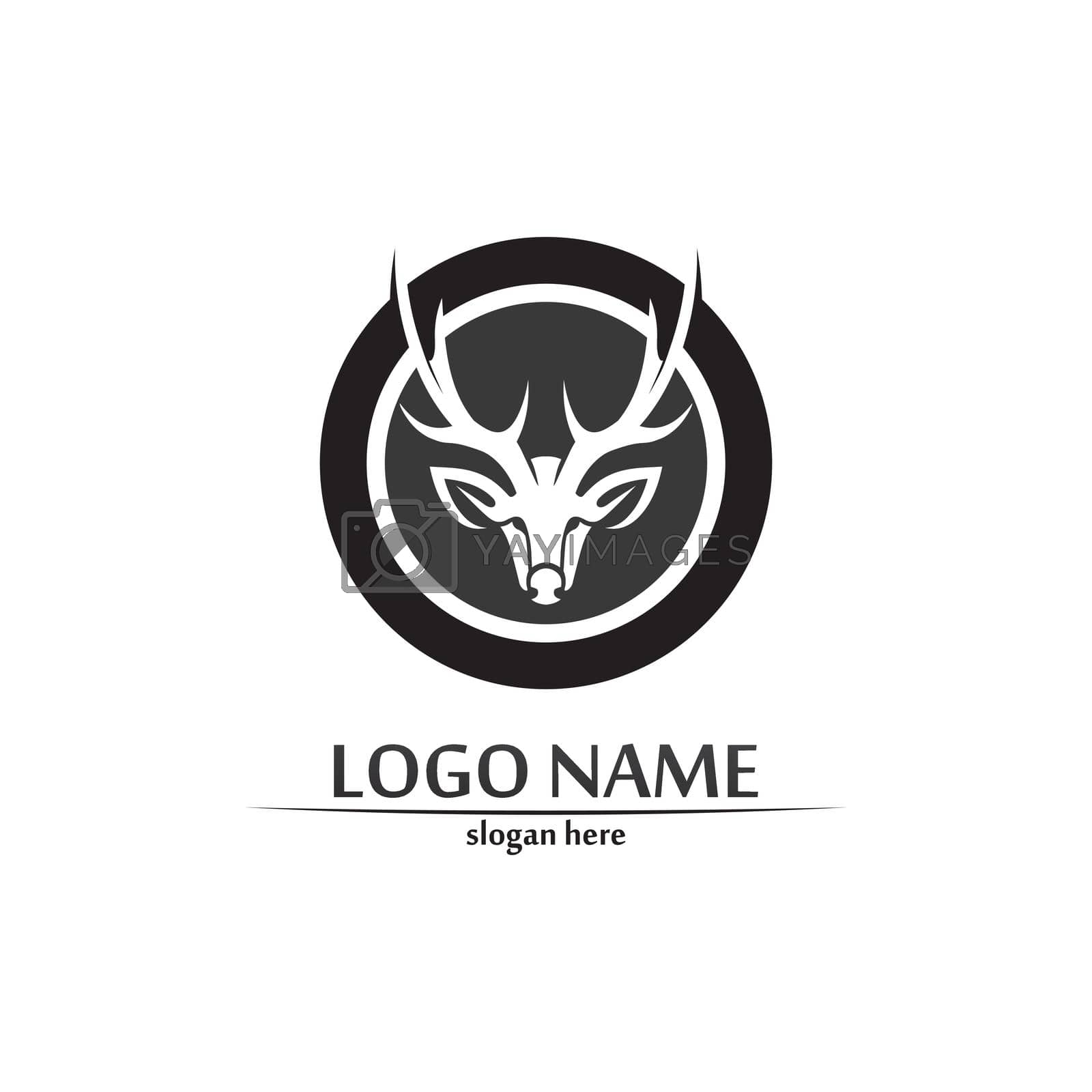 Royalty free image of deer logo animal and mammal design and graphic vector by Anggasaputro