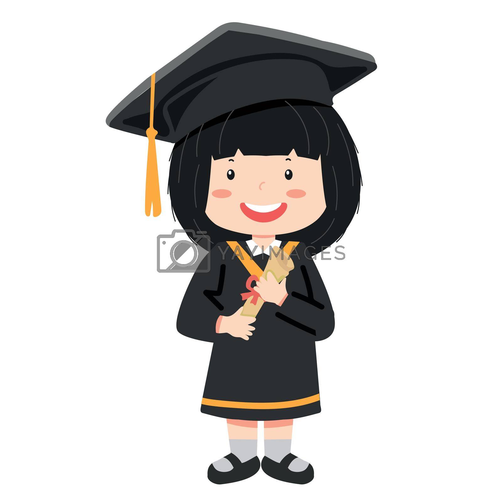 Royalty free image of Young boy graduate student in graduation cap by focus_bell