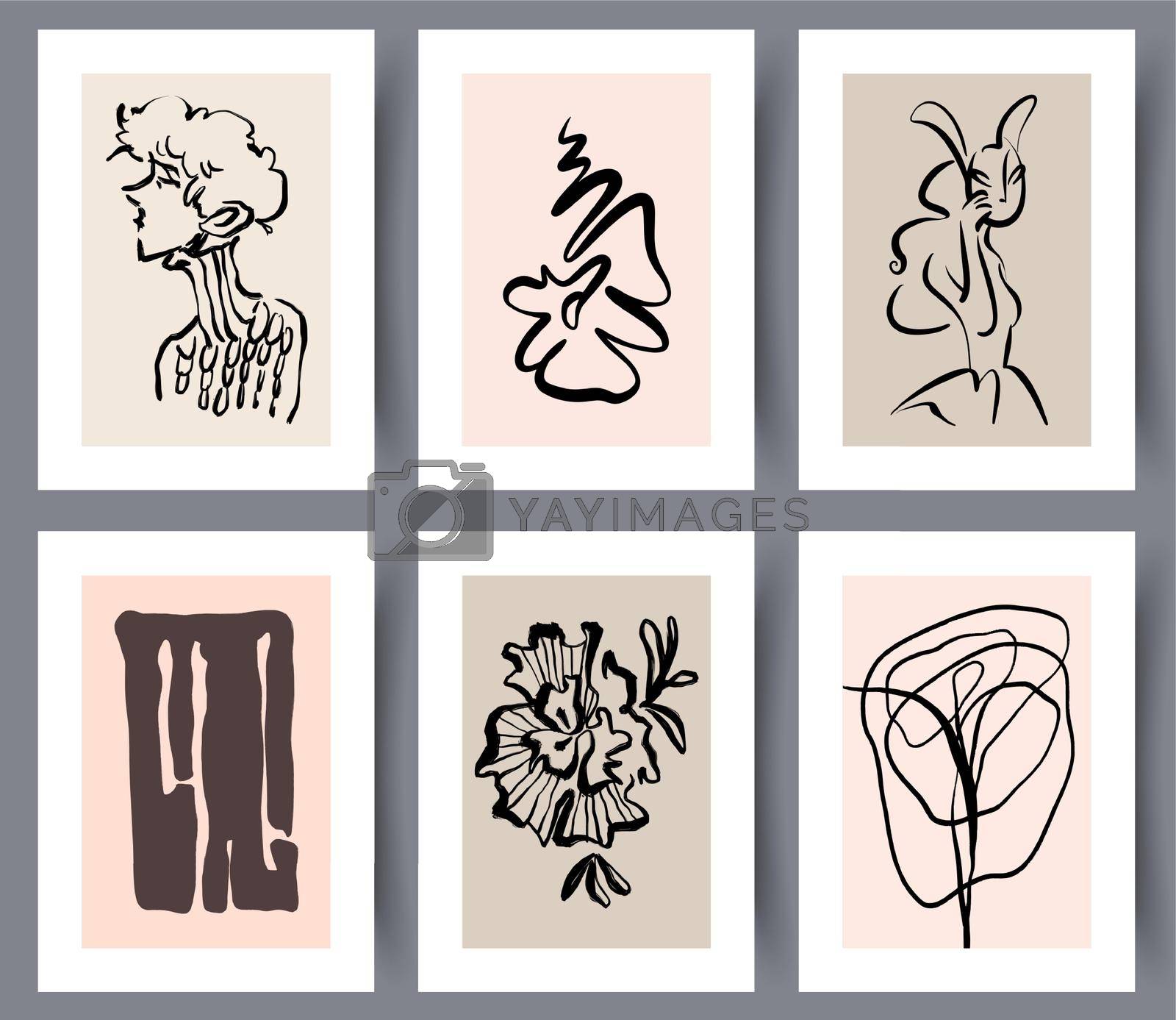 Royalty free image of Hand drawn minimalistic artwork for home design by aprint22com