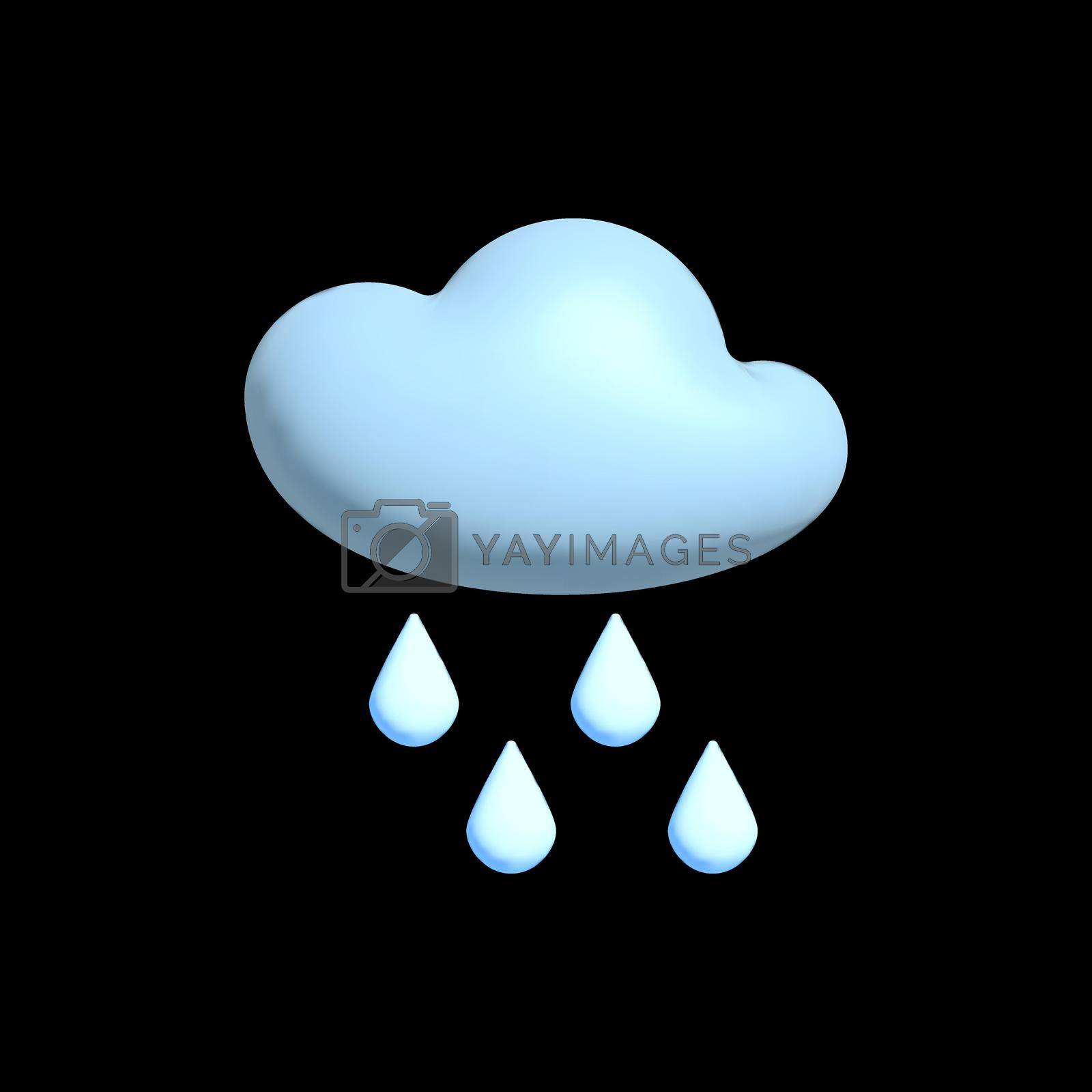 Royalty free image of 3d weather icon for apps and social media by MariaTem