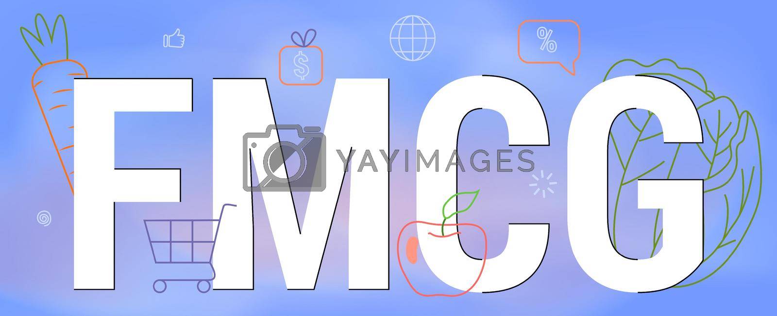Royalty free image of FMCG Fast moving consumer goods acronym Business and commerce concept by JulsIst
