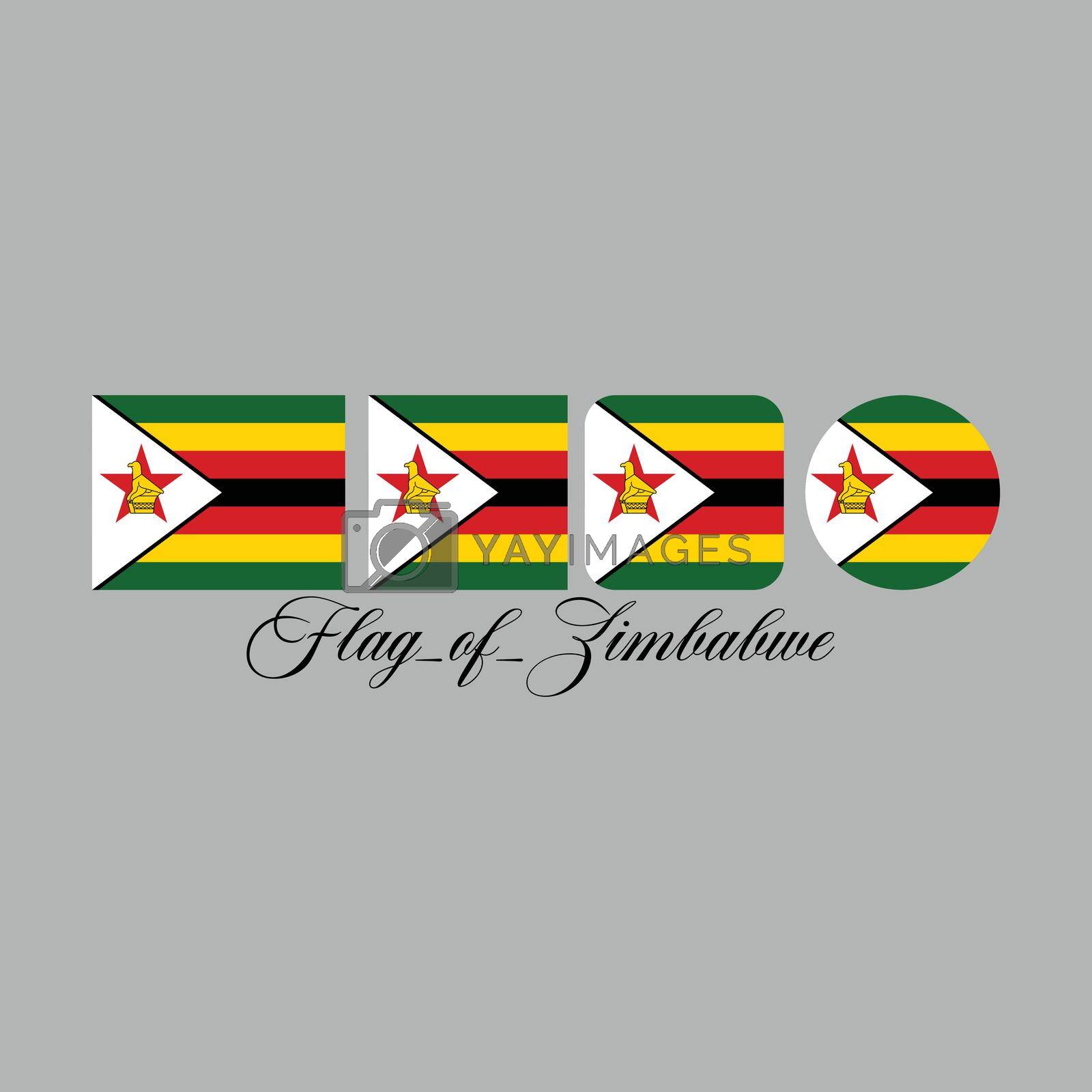 Royalty free image of flag of zimbabwe nation design artwork by Menyoen