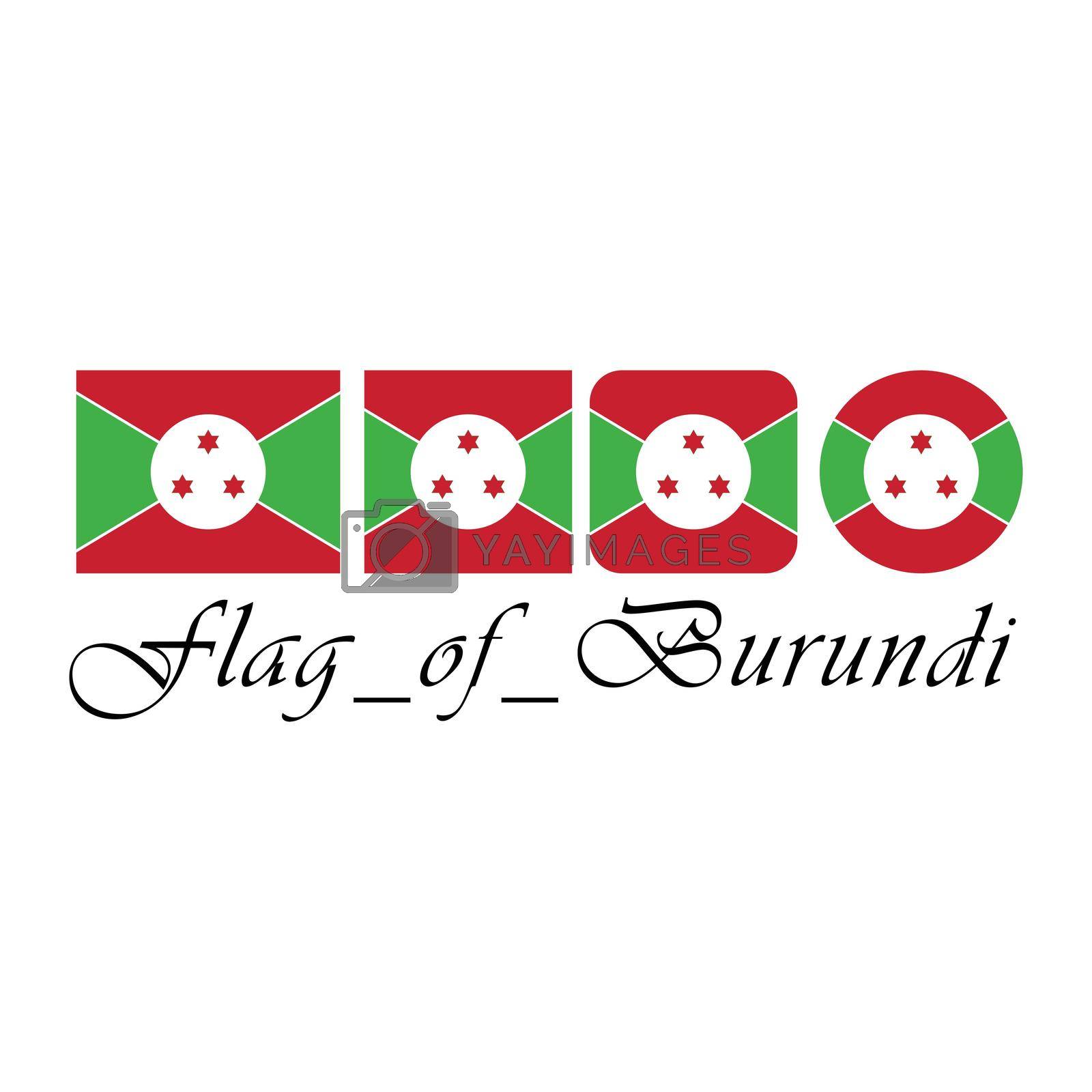 Royalty free image of Flag of Burundi nation design artwork by Menyoen