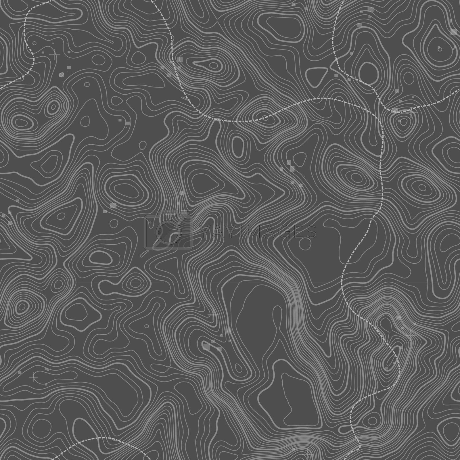 Royalty free image of Grey contours vector topography. Geographic mountain topography vector illustration. Topographic pattern texture. Map on land vector terrain. Elevation graphic contour height lines. Topographic map by DmytroRazinkov