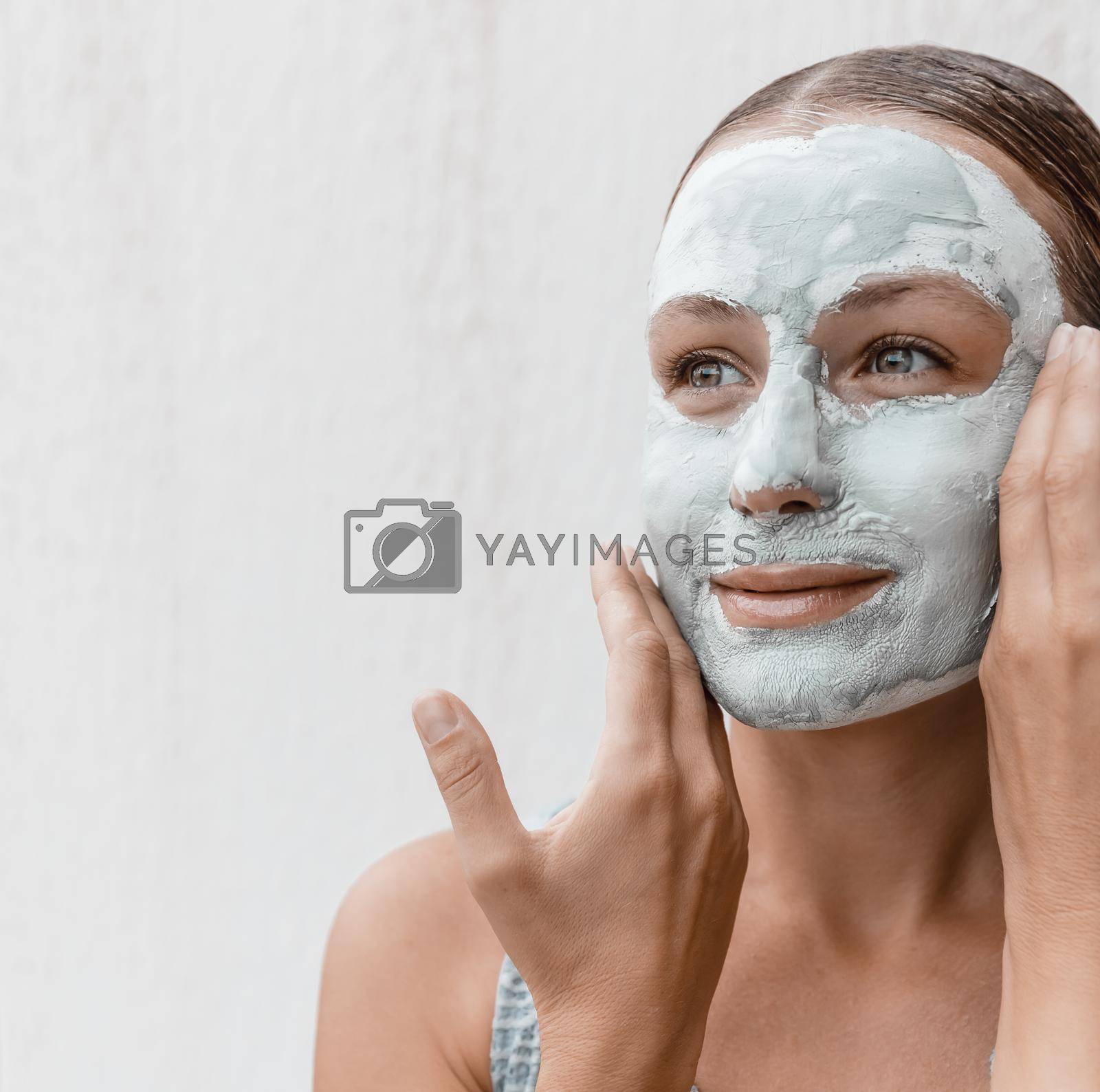 Royalty free image of Woman Applying Dead Sea Clay by Anna_Omelchenko