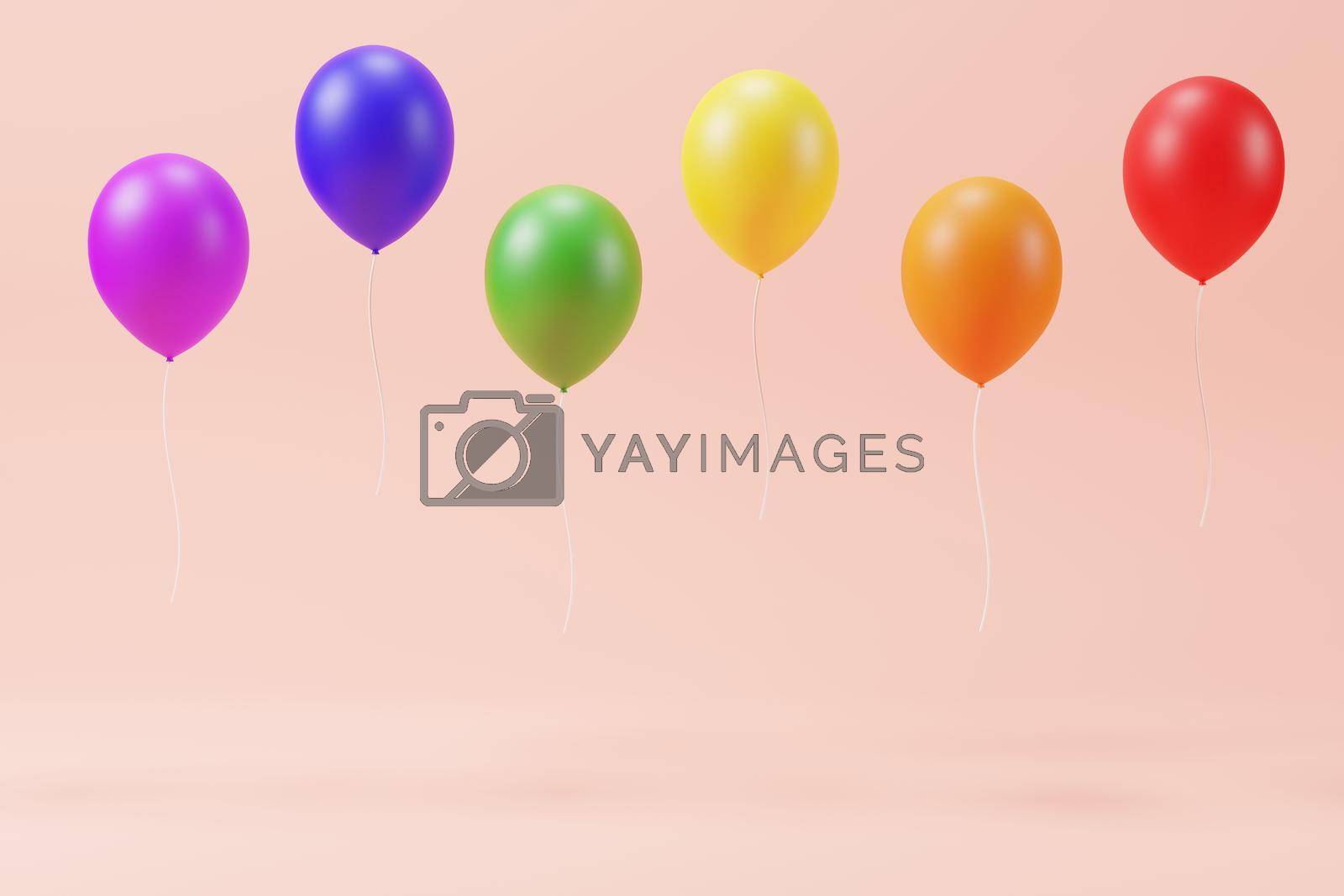Royalty free image of PRIDE balloon symbol for LGBTQ+. 3D Randering. by ijeab