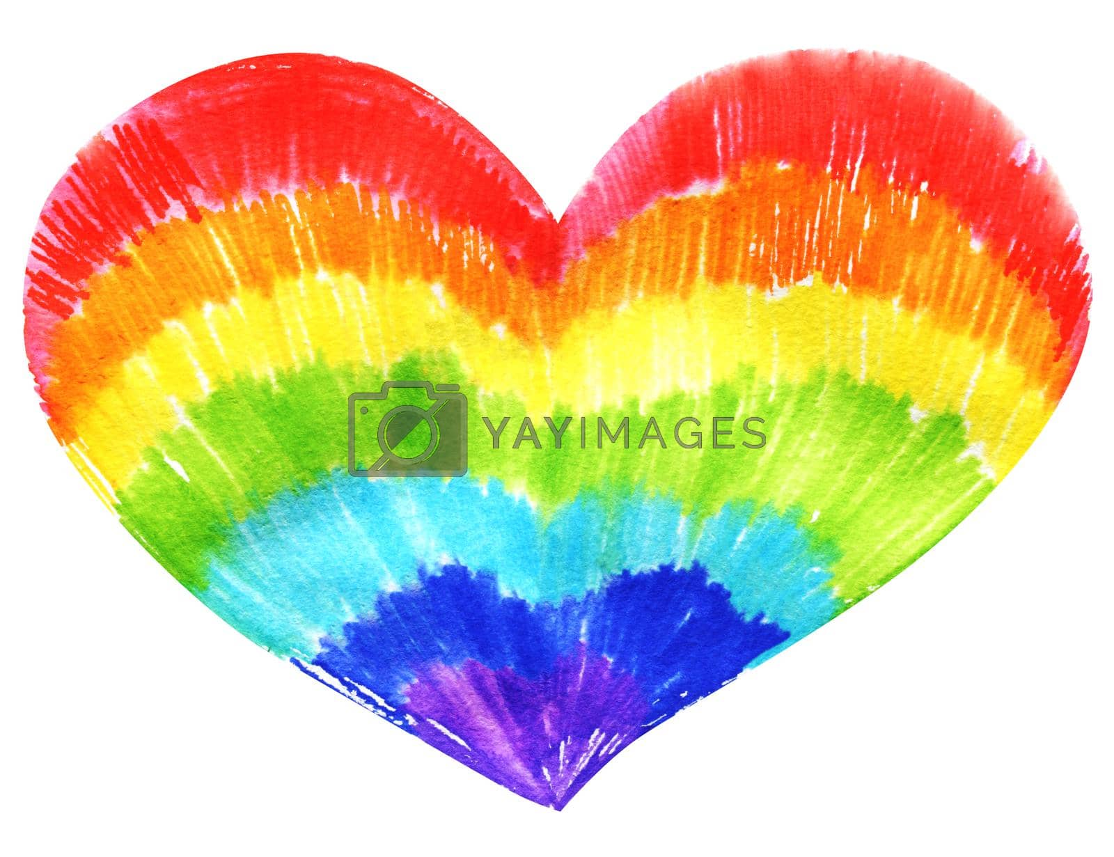 Royalty free image of Rainbow no gender heart by Xeniasnowstorm