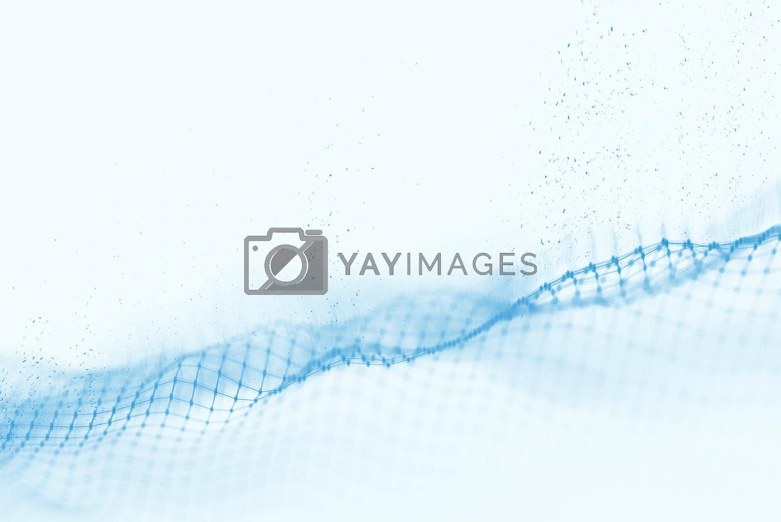 Royalty free image of Blue abstract wave on white background. Blue digital illustration. by DmytroRazinkov