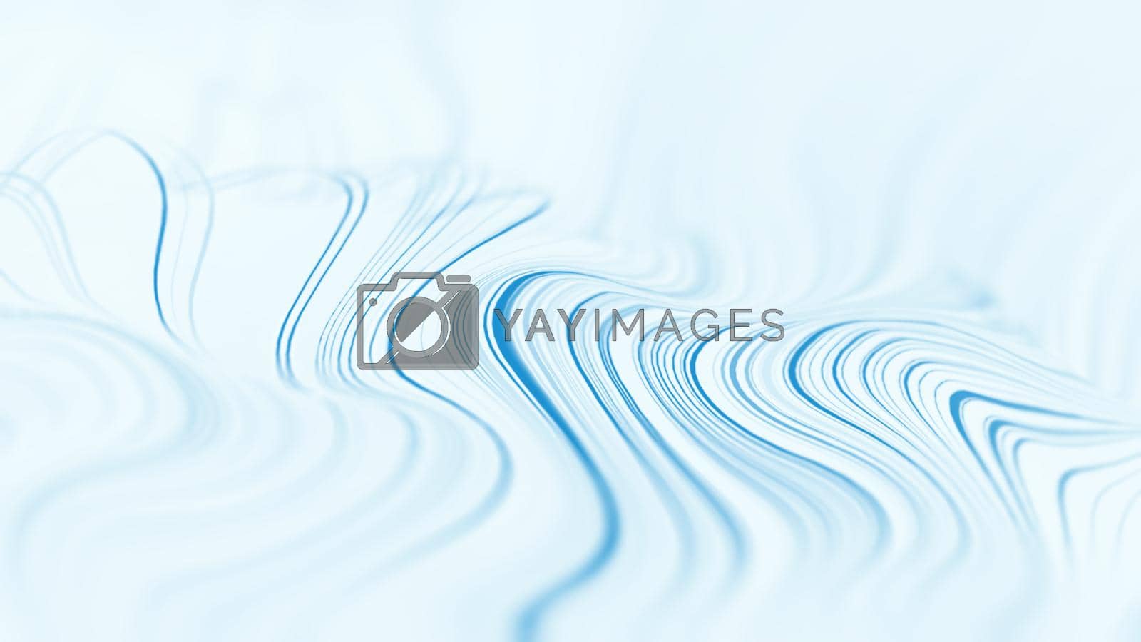 Royalty free image of Blue abstract wave on white background. Blue digital illustration. by DmytroRazinkov
