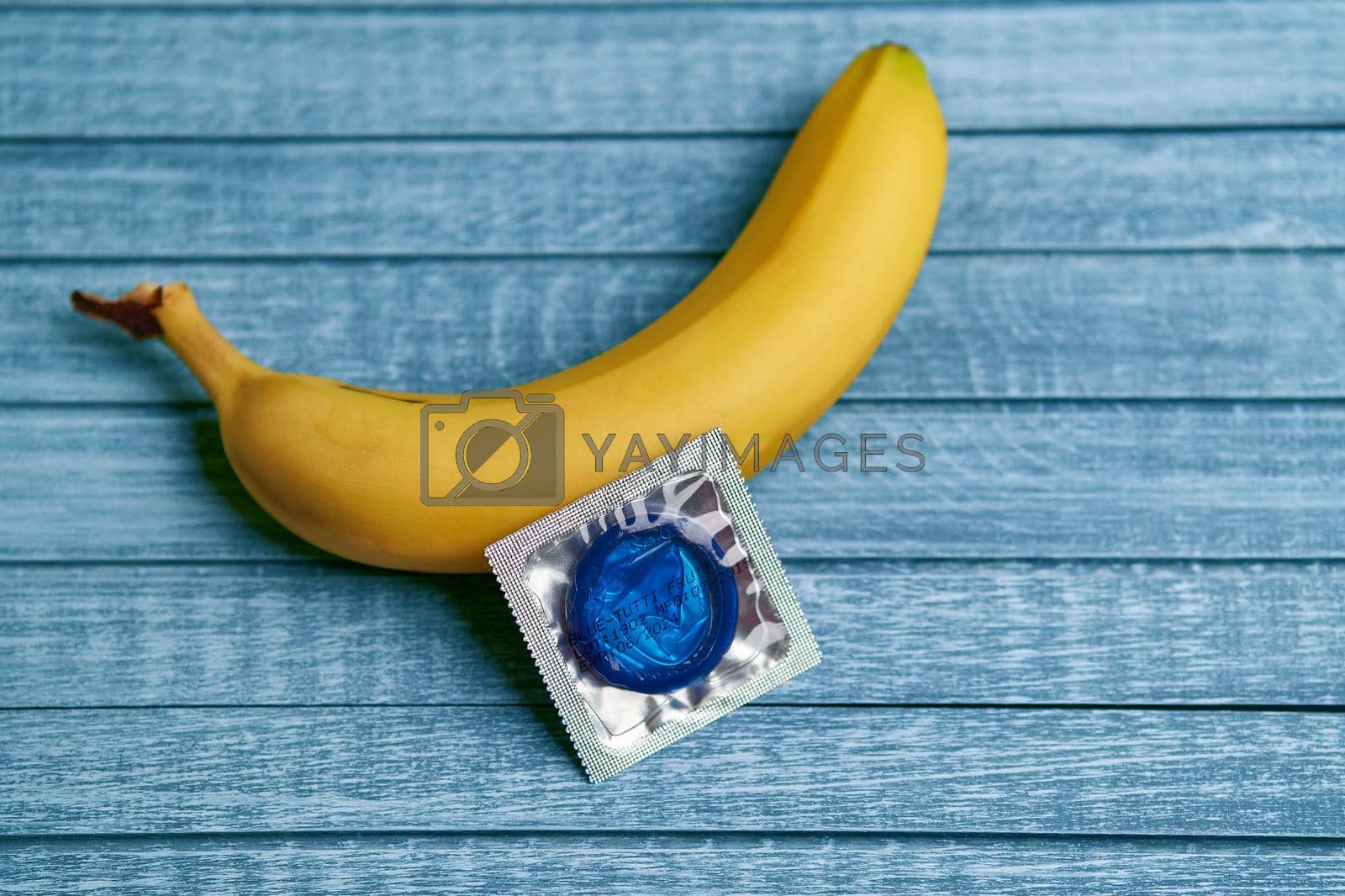 Royalty free image of Condom and yellow banana by snep_photo
