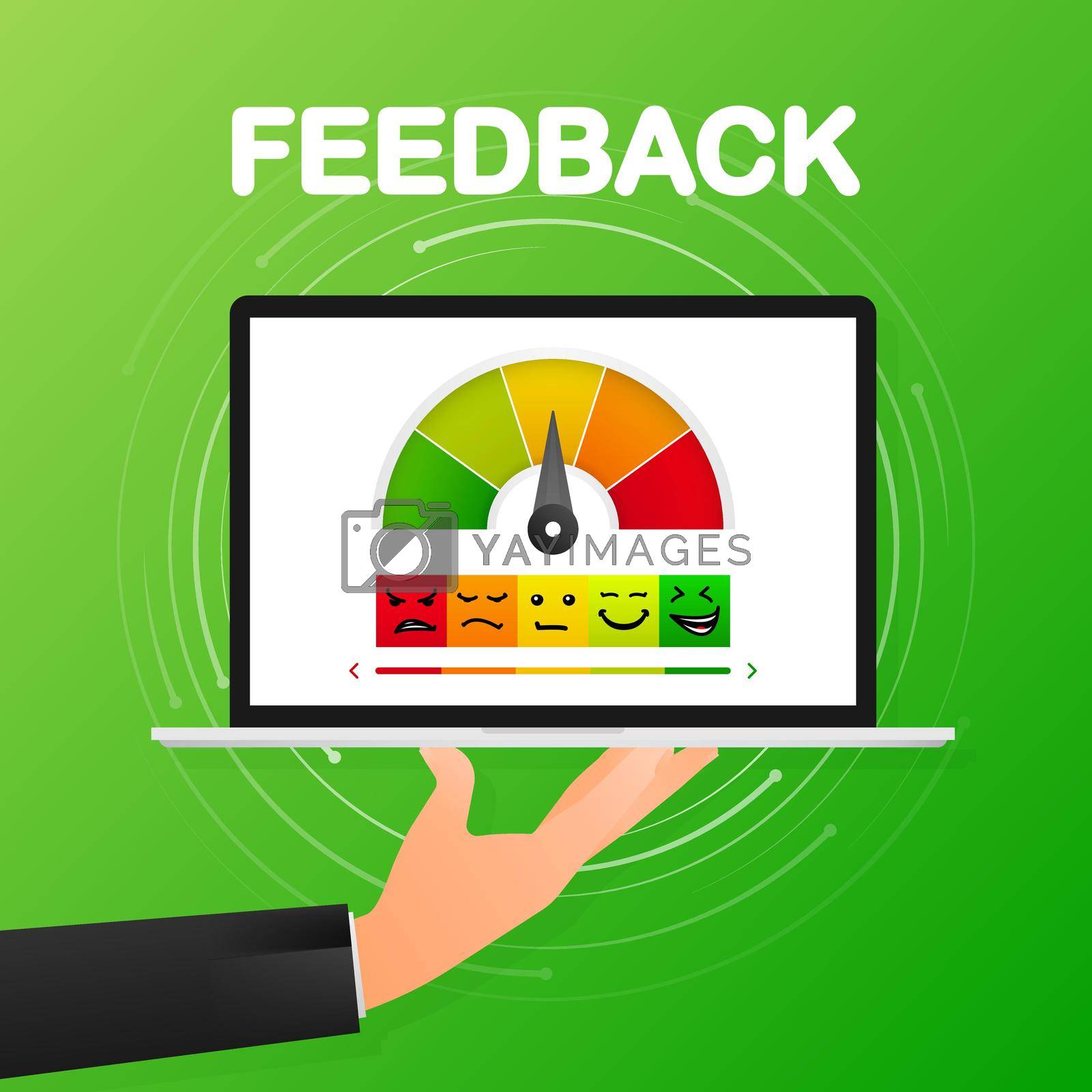 Royalty free image of Feedback vector concept. Rank, level of satisfaction rating. Vector illustration by Vector-Up