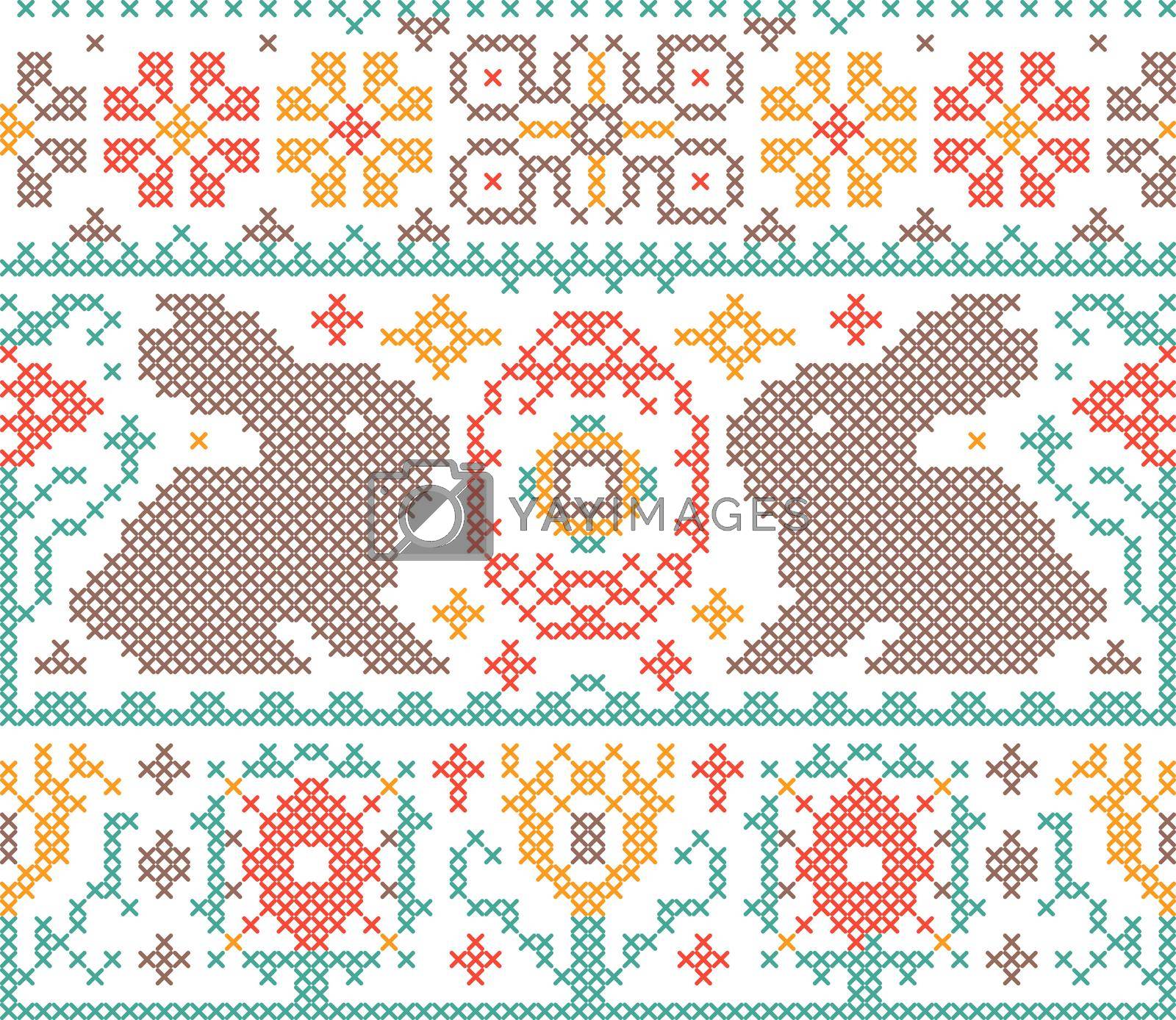 Royalty free image of Cross stitch embroidery pattern by kiyanochka