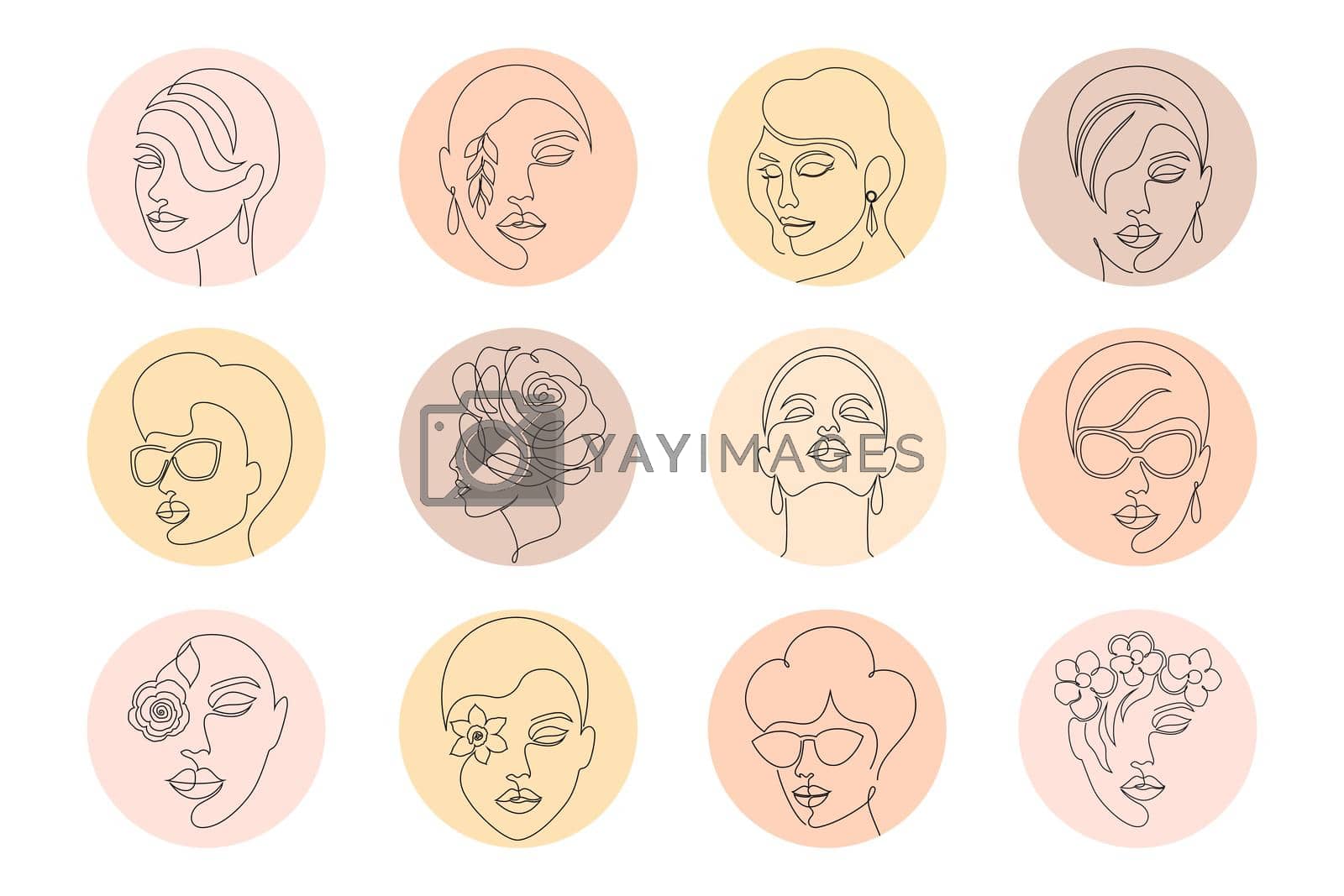 Royalty free image of highlight covers with women faces by kiyanochka