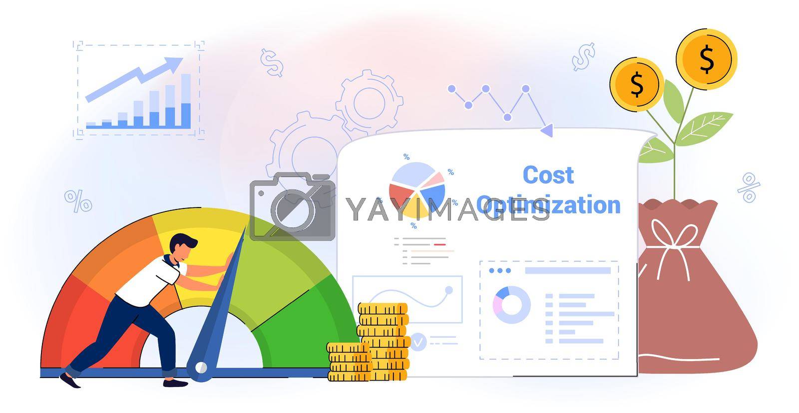 Royalty free image of Cost optimization Idea balance Costs reduction strategy concept  by JulsIst