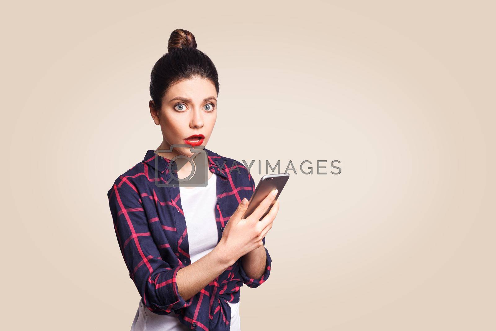 Royalty free image of emotional brunette girl in casual style by Khosro1