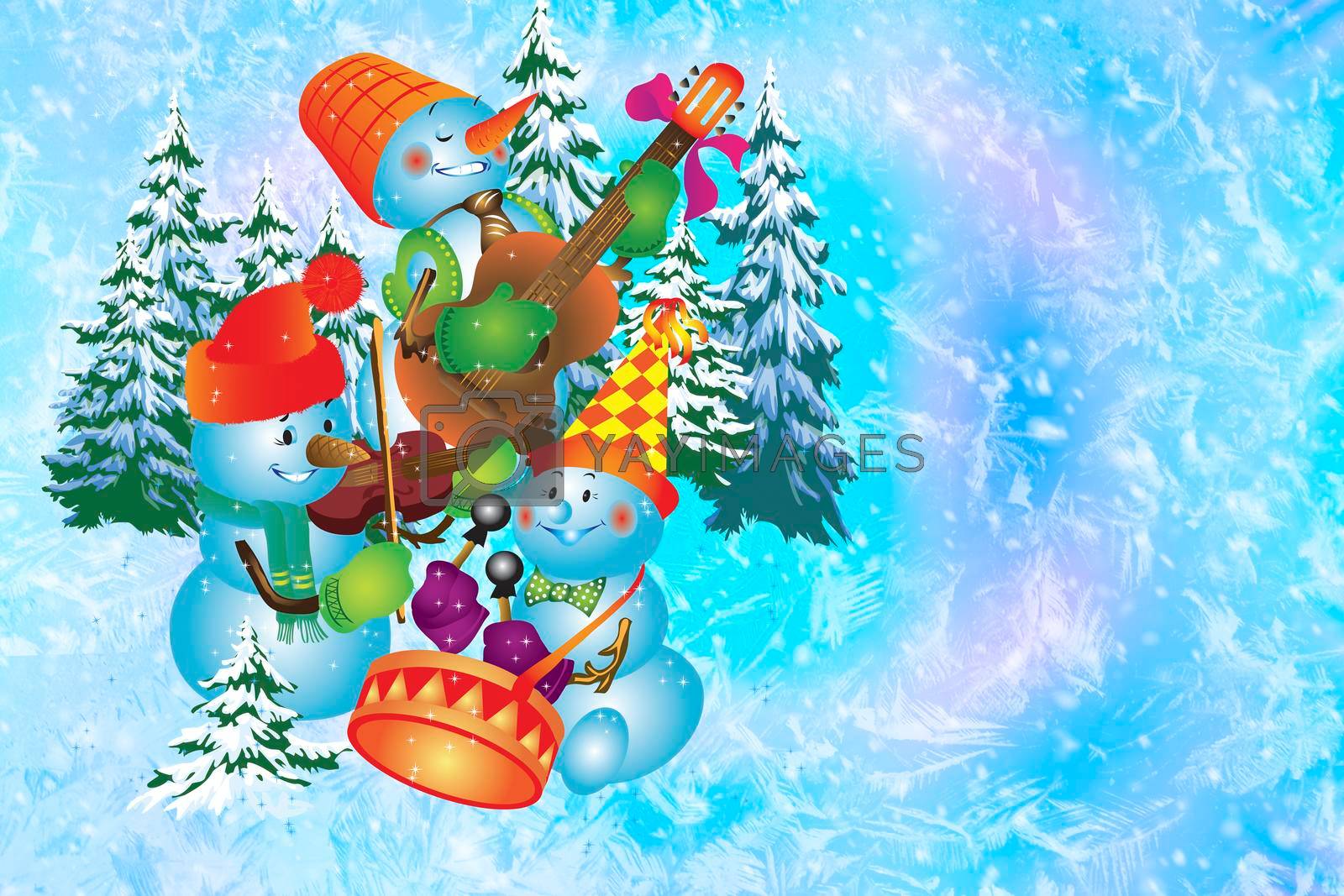 Royalty free image of Merry Christmas greeting card. by georgina198