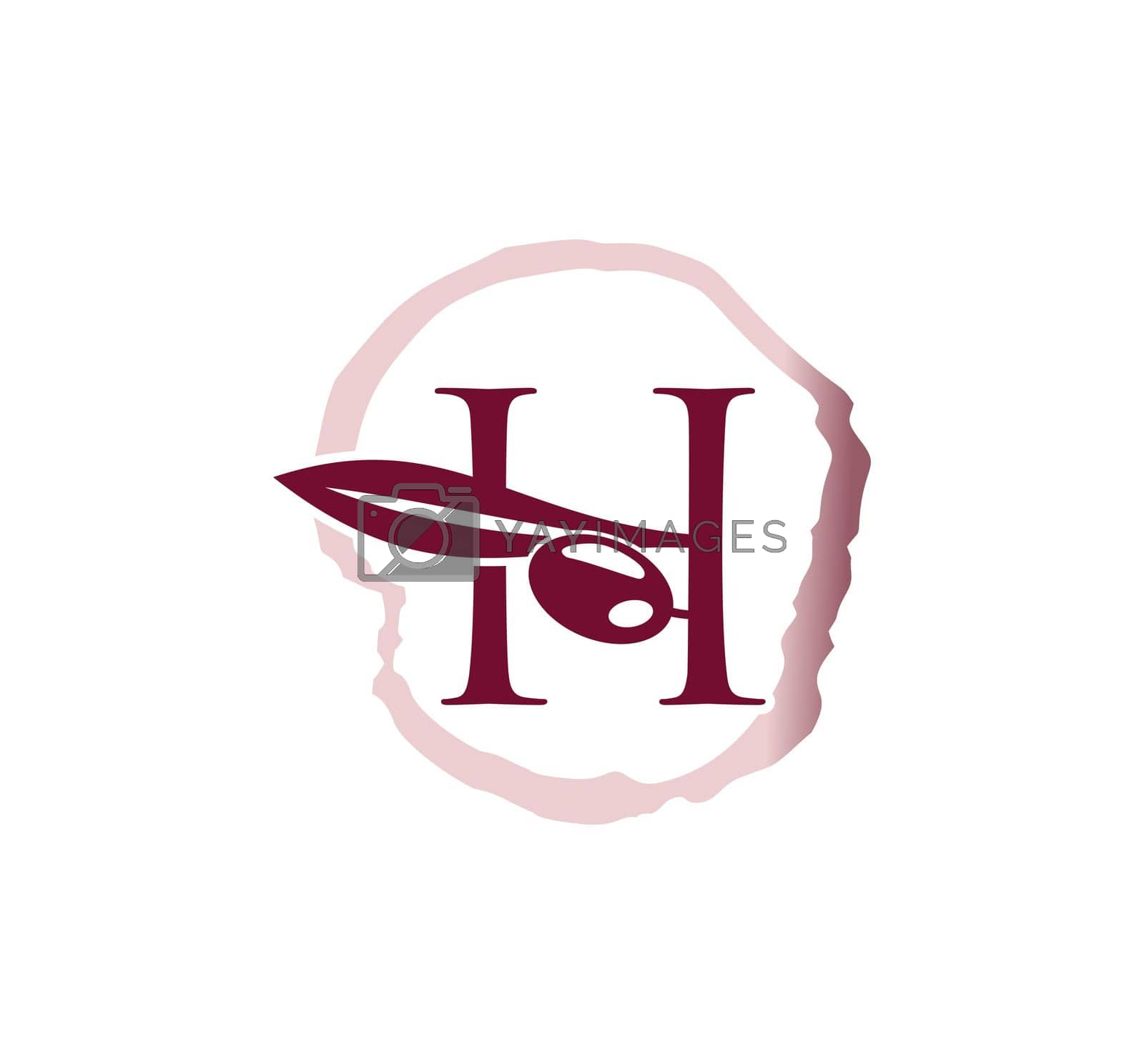 Royalty free image of Grape Vine Initial Letter H by Up2date