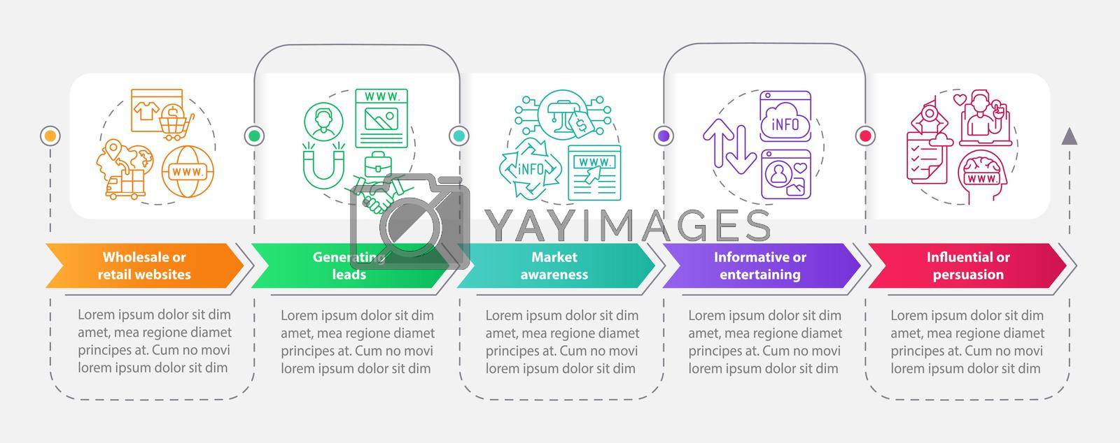 Royalty free image of Website content types rectangle infographic template by bsd